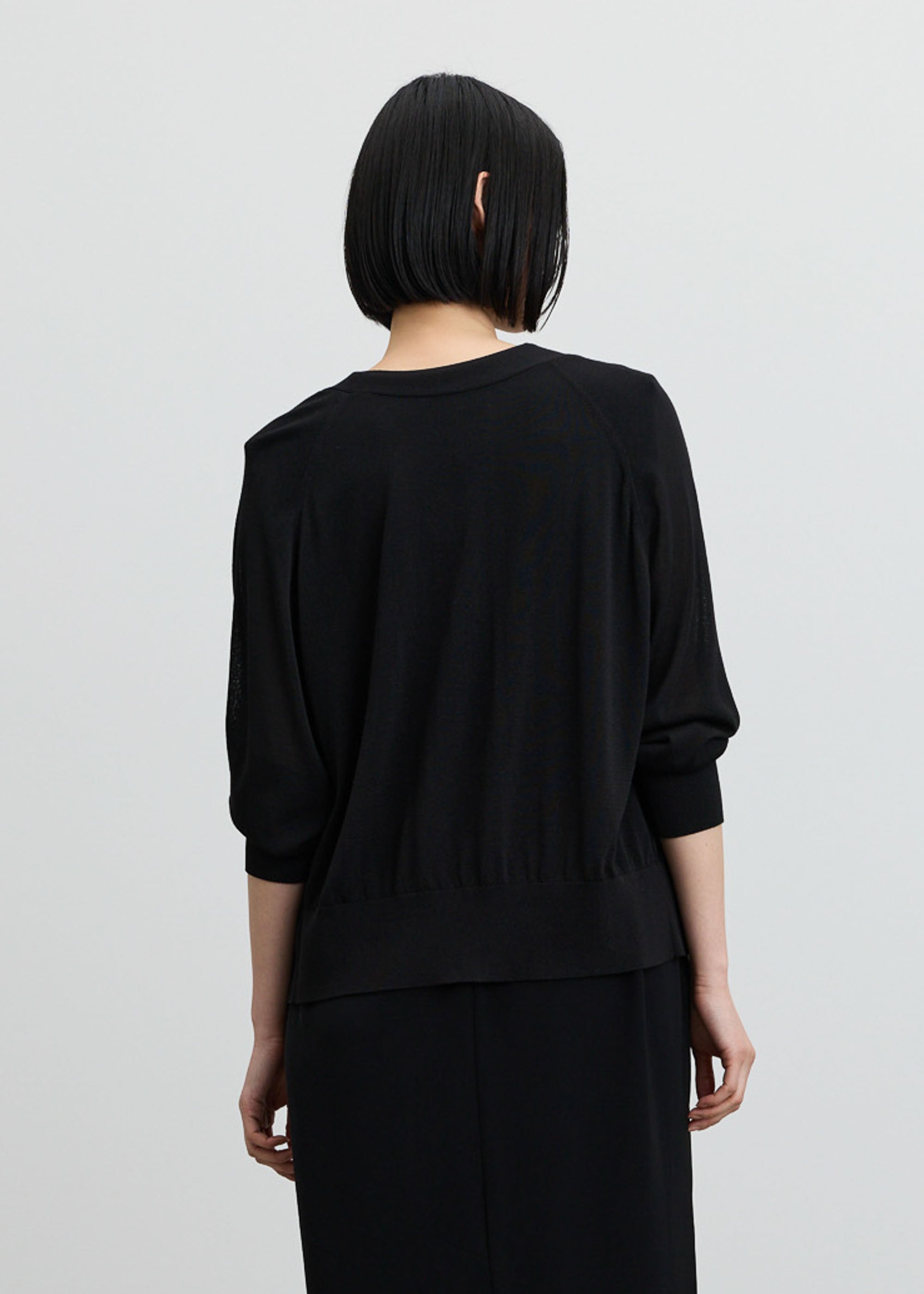 Cotton Sheer Vネック カーディガンブラック Cotton Sheer Vネック カーディガンブラック 洗える】ナチュラルな