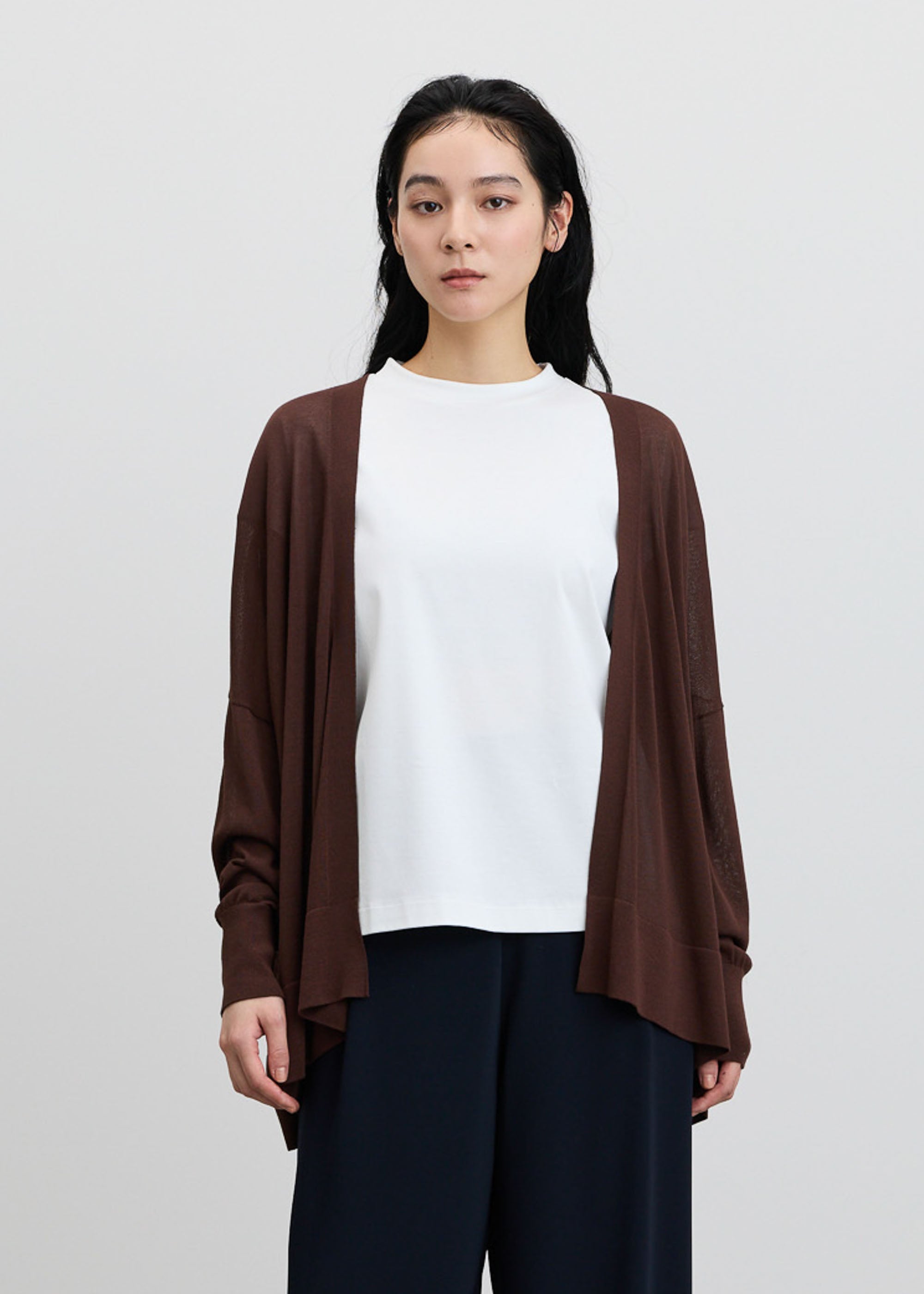 シアードレープカーディガン