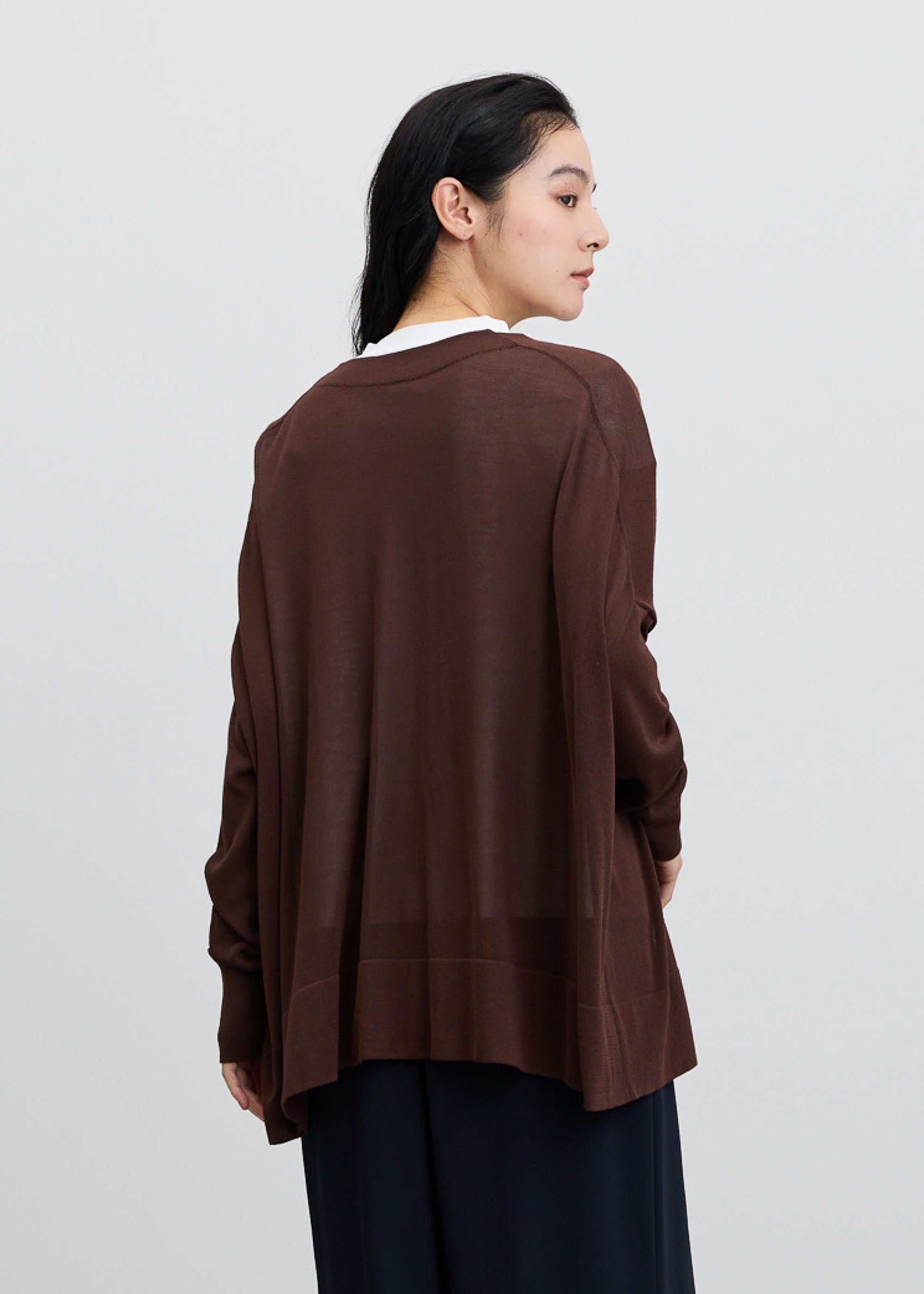 シアードレープカーディガン