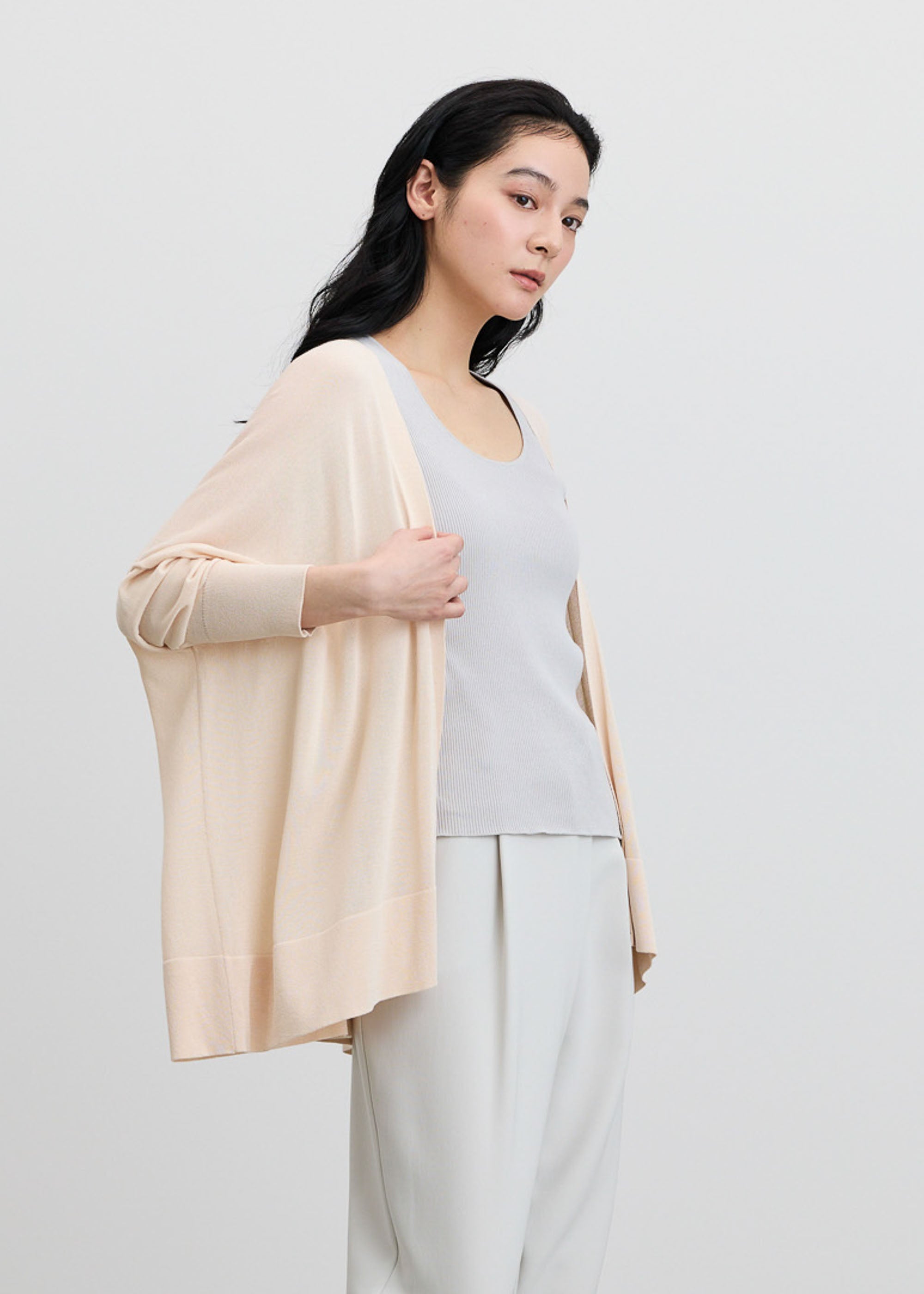 シアードレープカーディガン