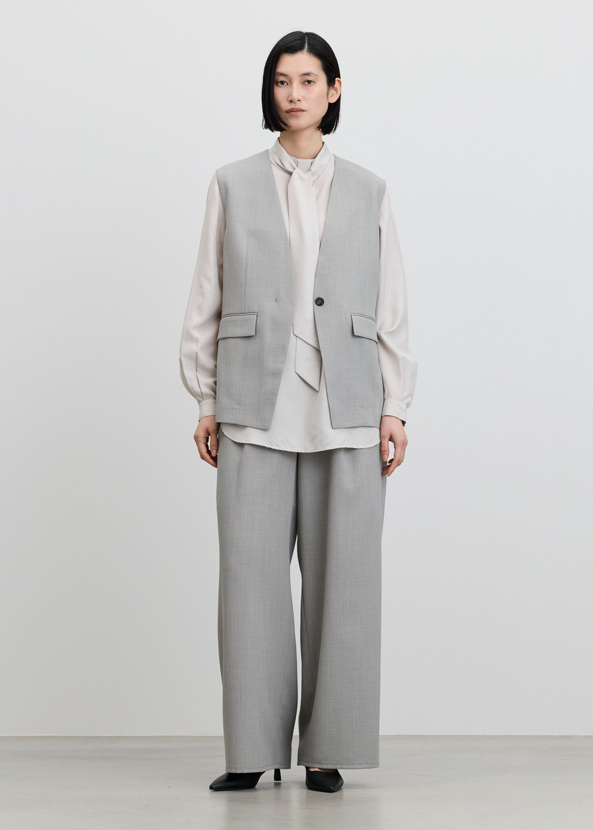 リネンライクノーカラージレ