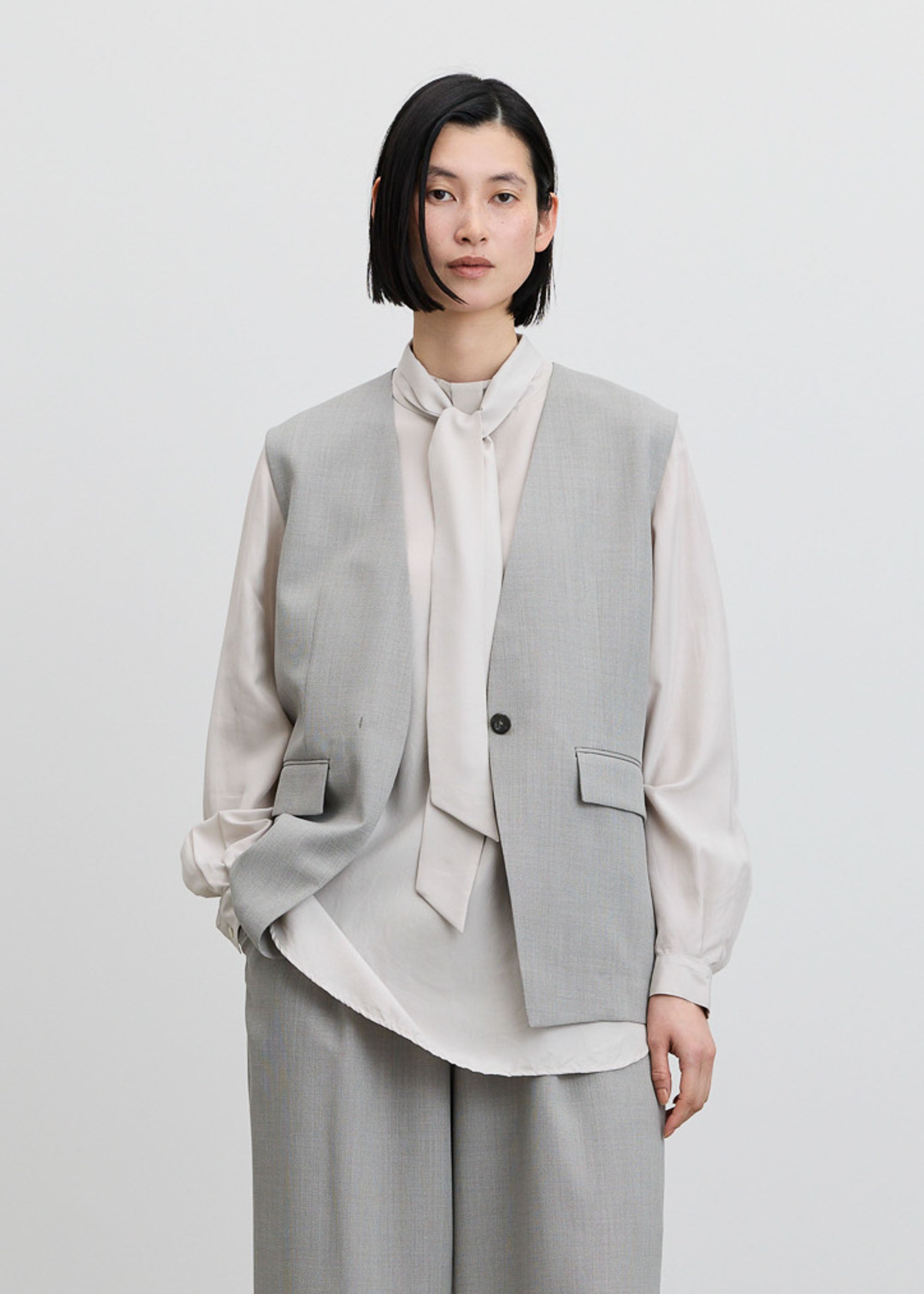 リネンライクノーカラージレ