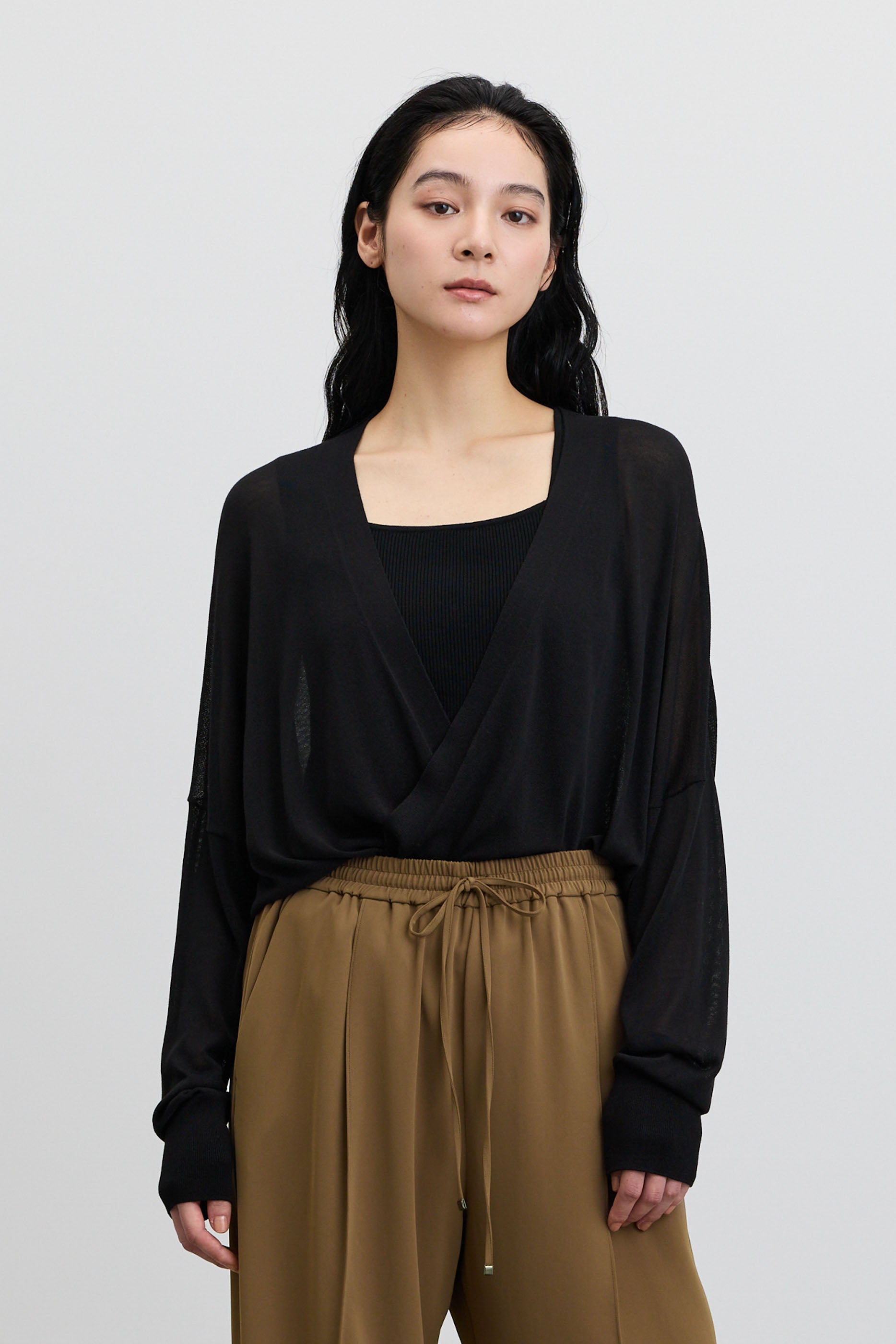 シアードレープカーディガン