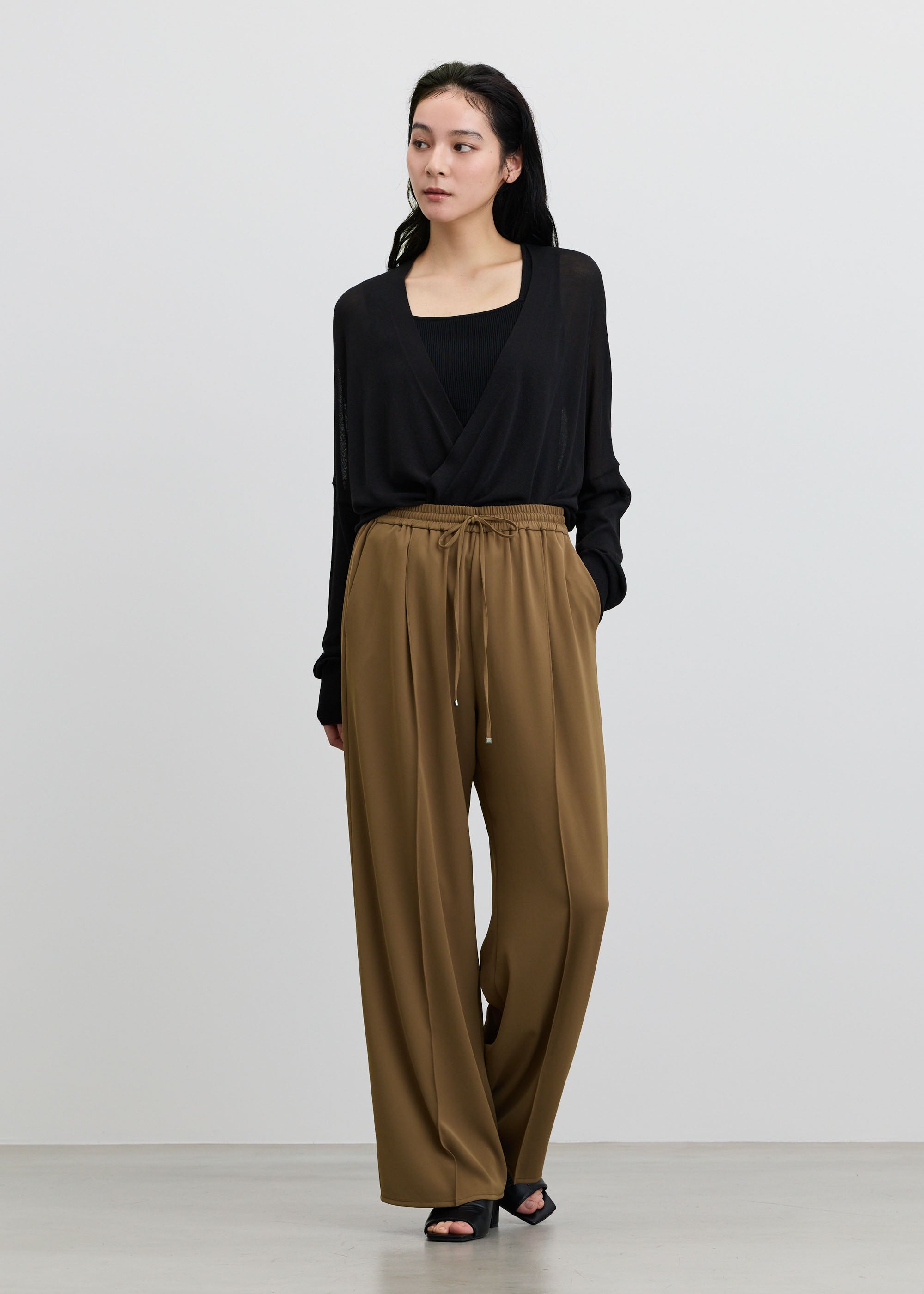 シアードレープカーディガン