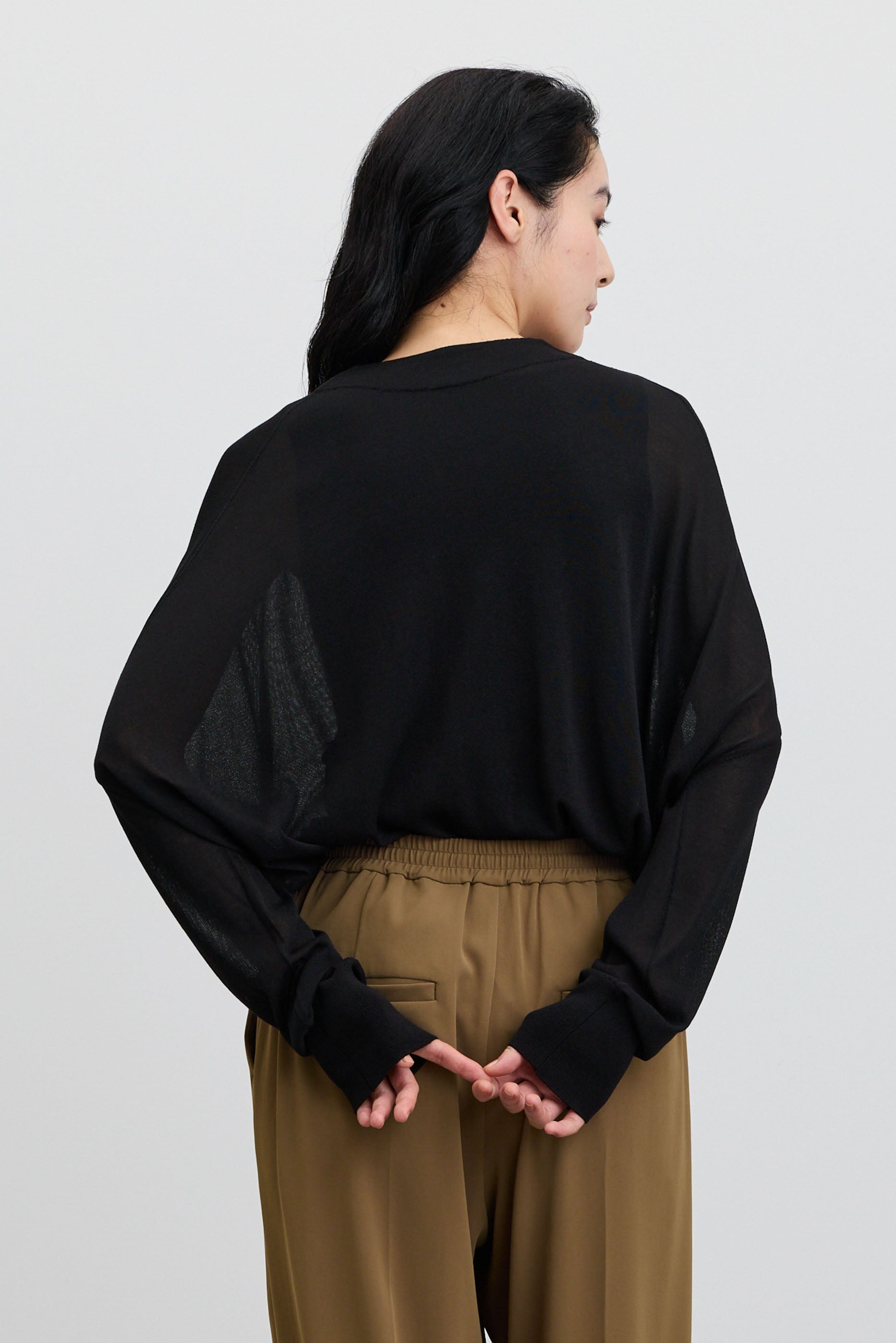 シアードレープカーディガン