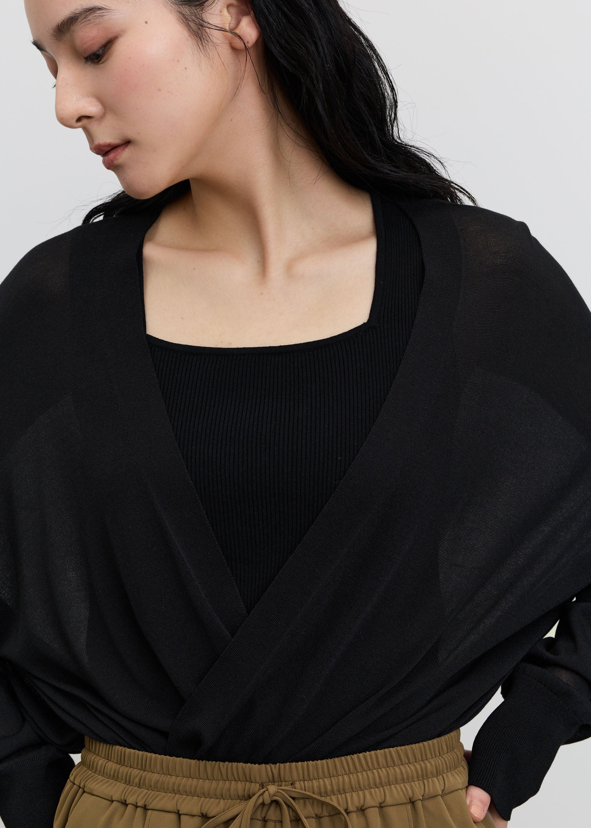 シアードレープカーディガン