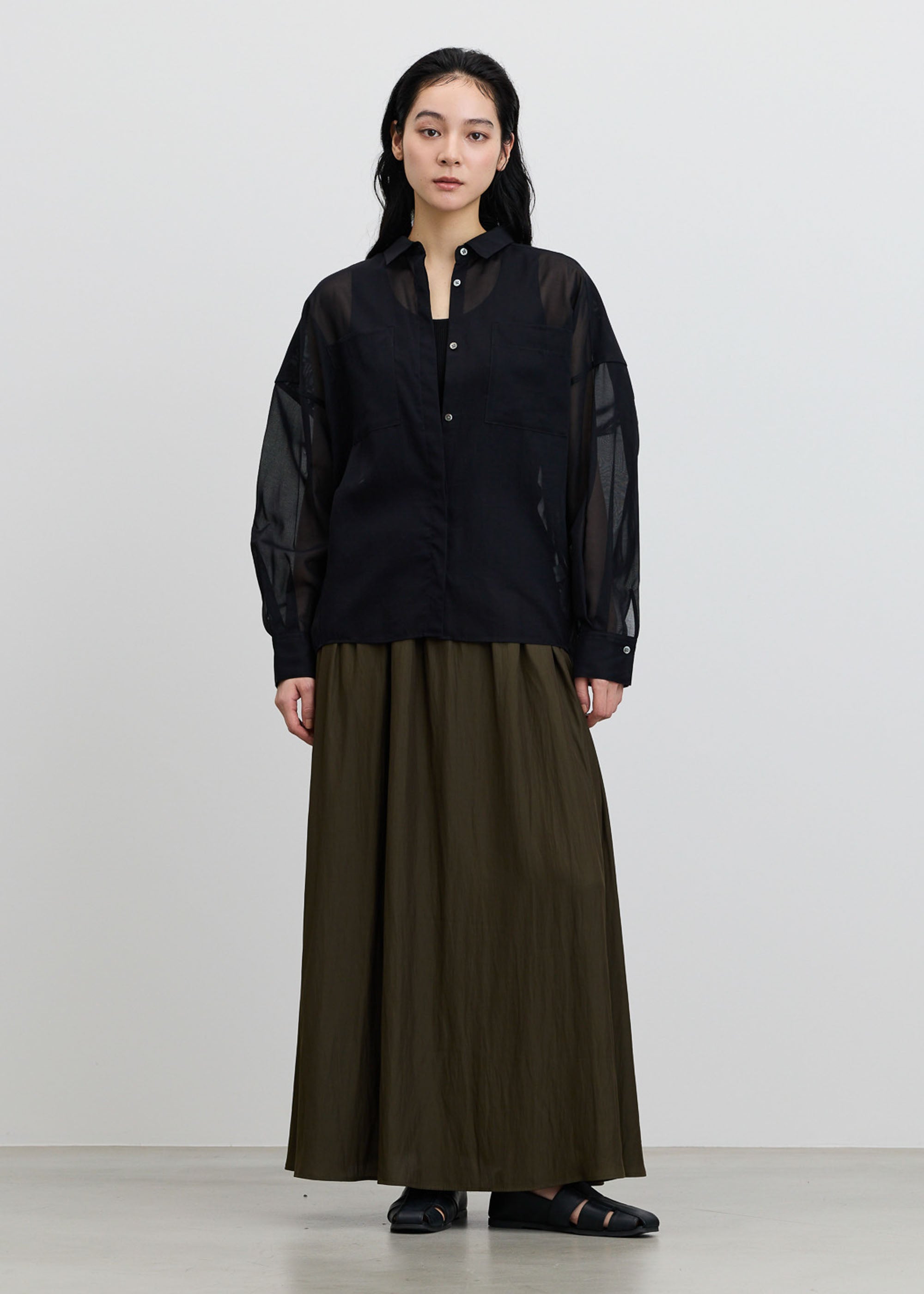 オーガニックコットンシアーシャツ