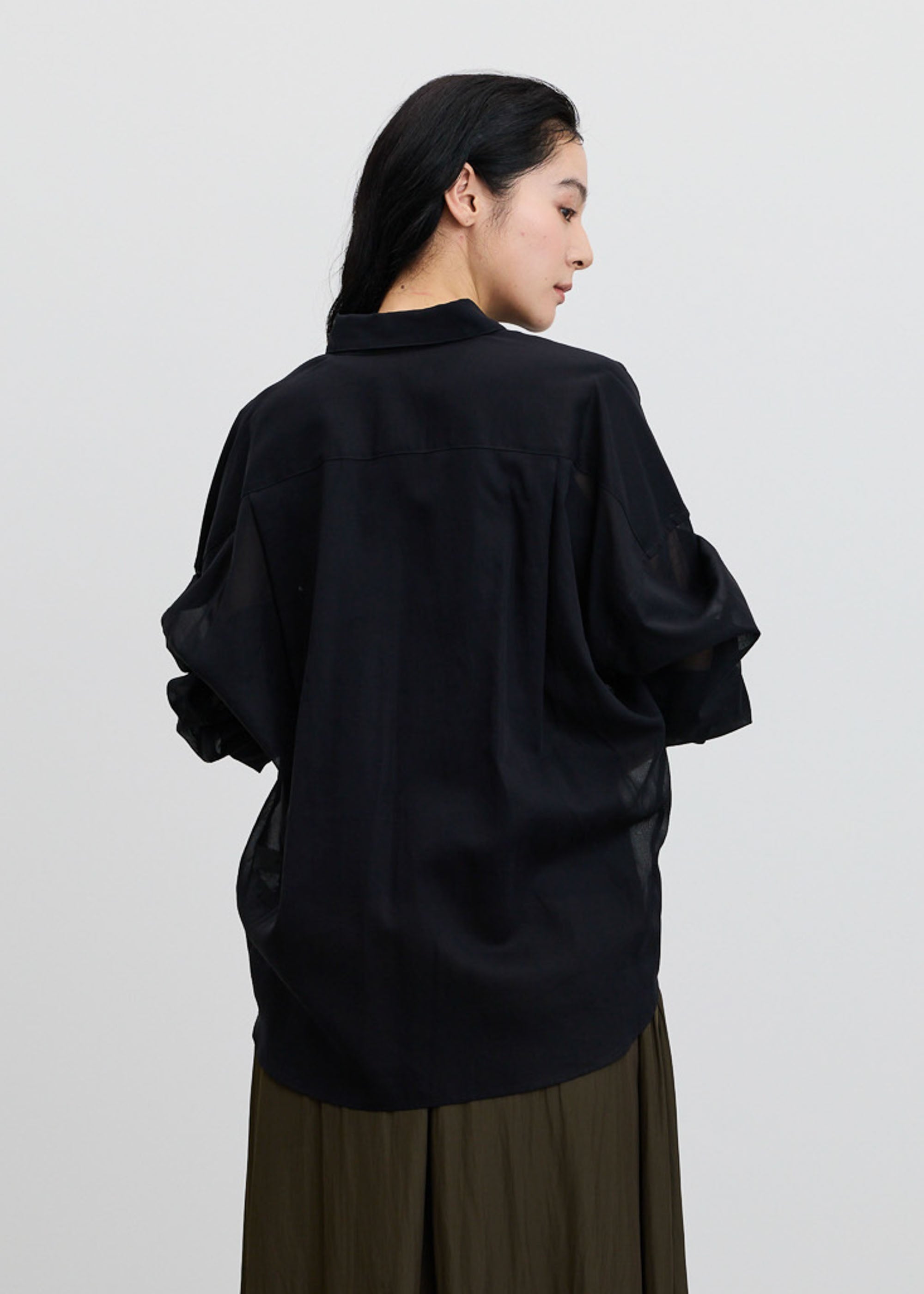 オーガニックコットンシアーシャツ