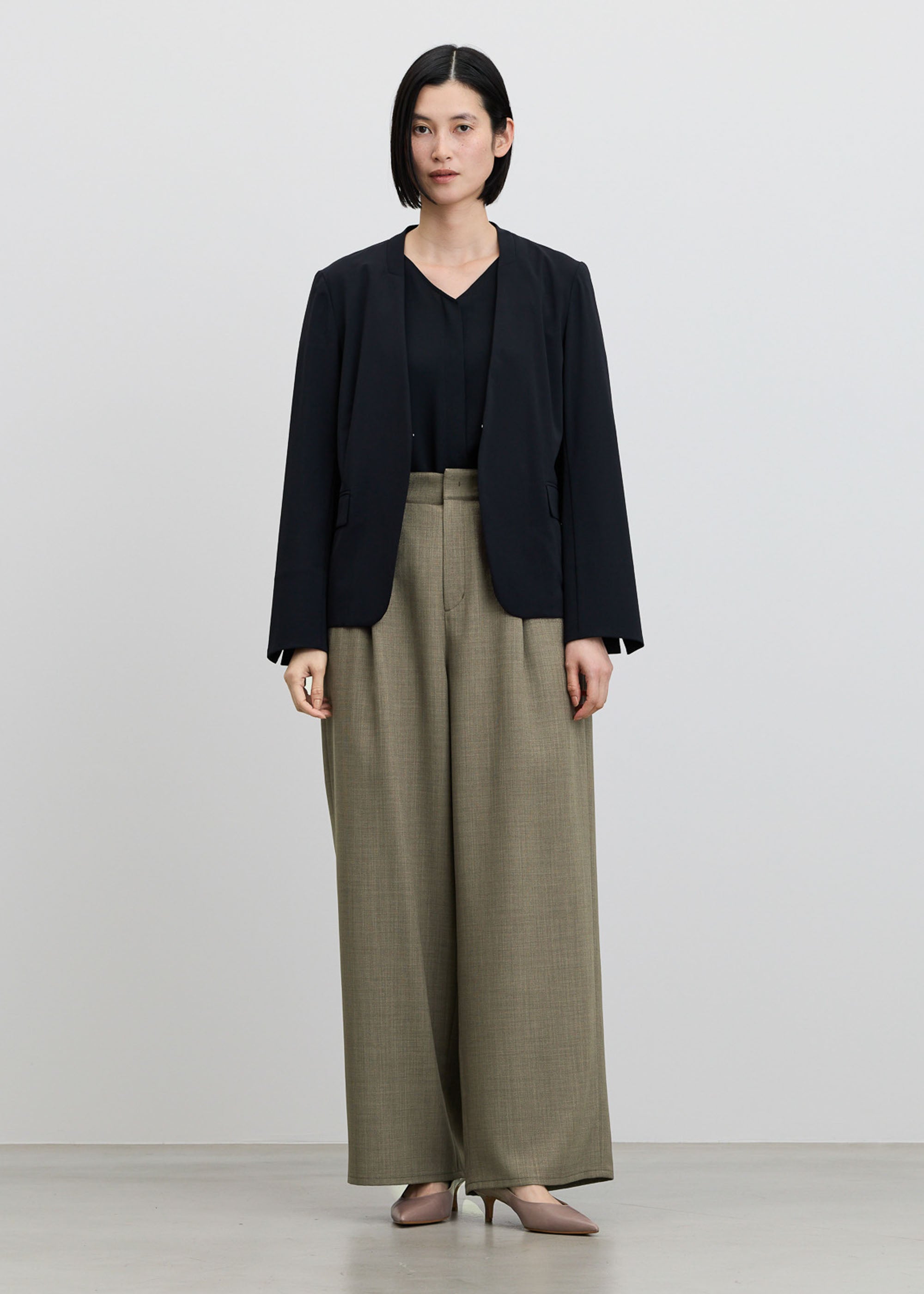 エアリージョーゼットショートスリーブブラウス