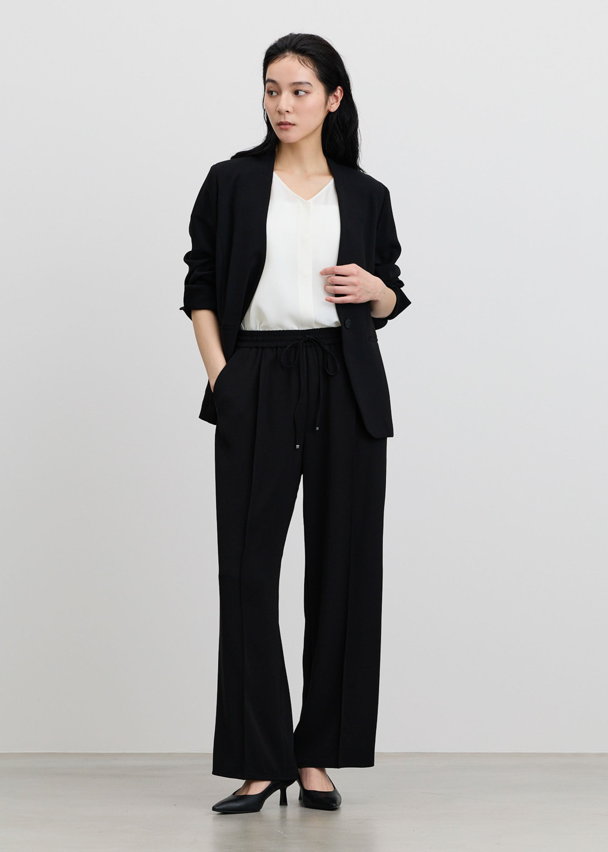 エアリージョーゼットショートスリーブブラウス