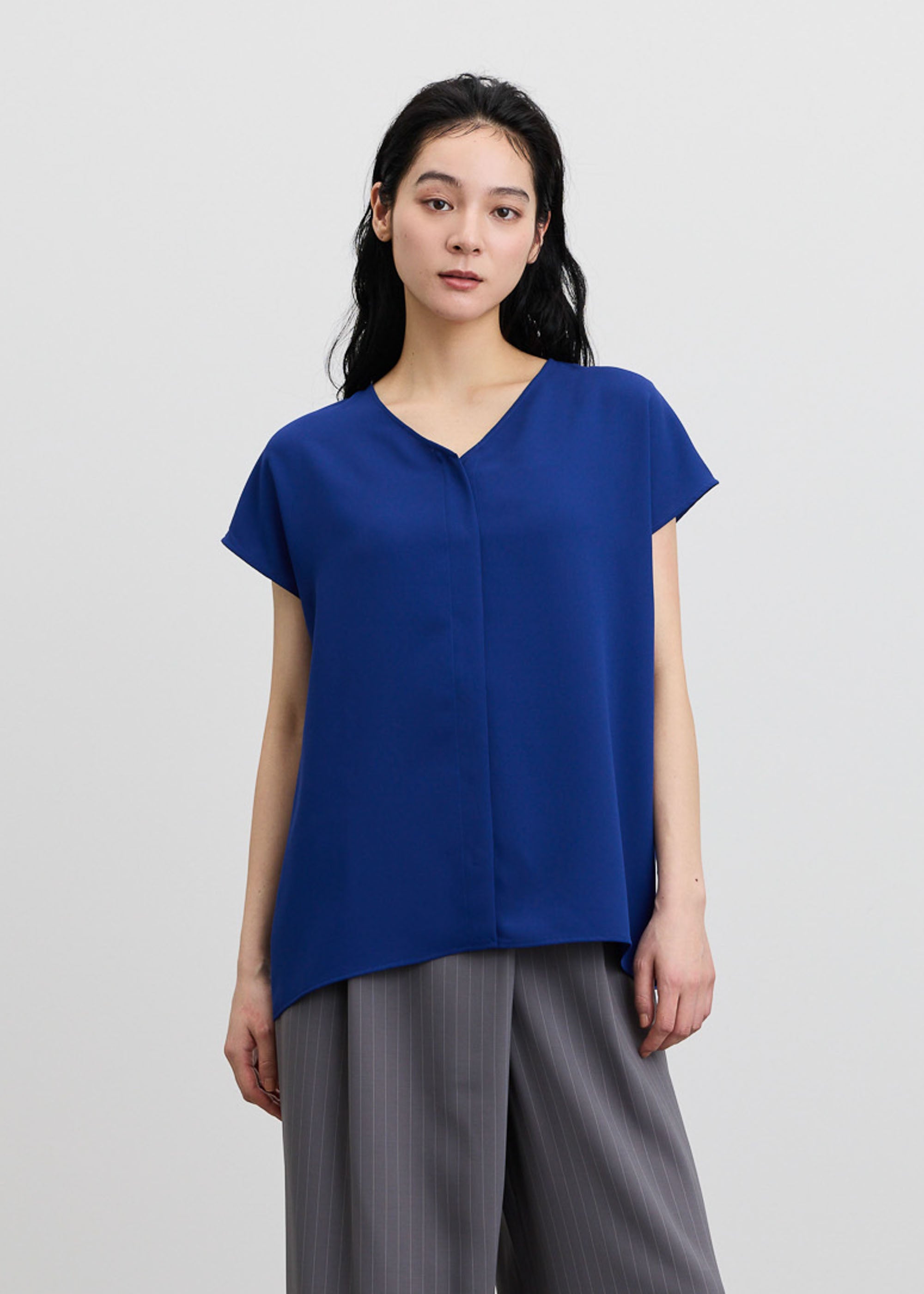 エアリージョーゼットショートスリーブブラウス