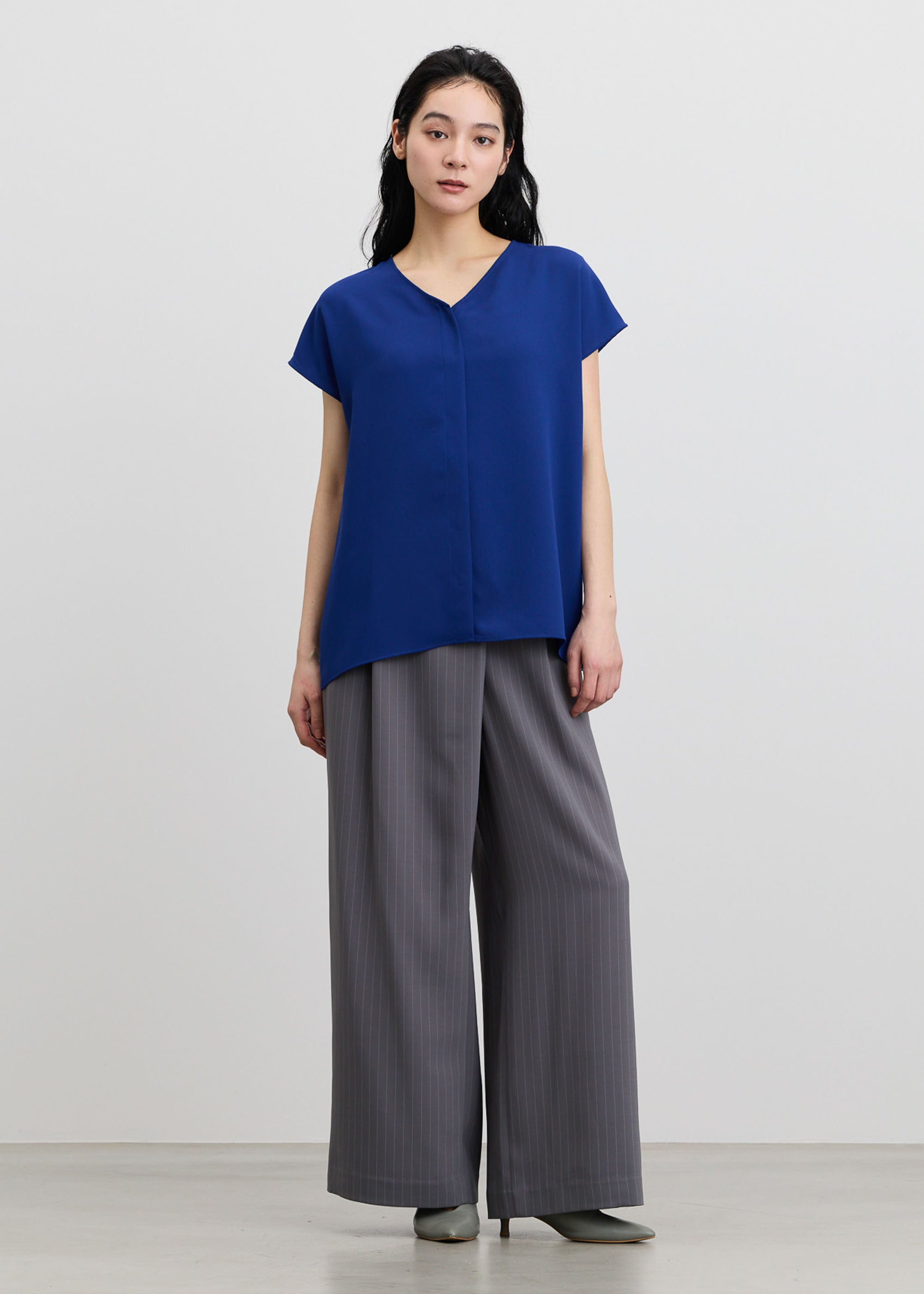 ソージュ　soeju ネイビー　ブラウス シルクボウタイブラウス - SOÉJU online store｜上質な大人の女性の