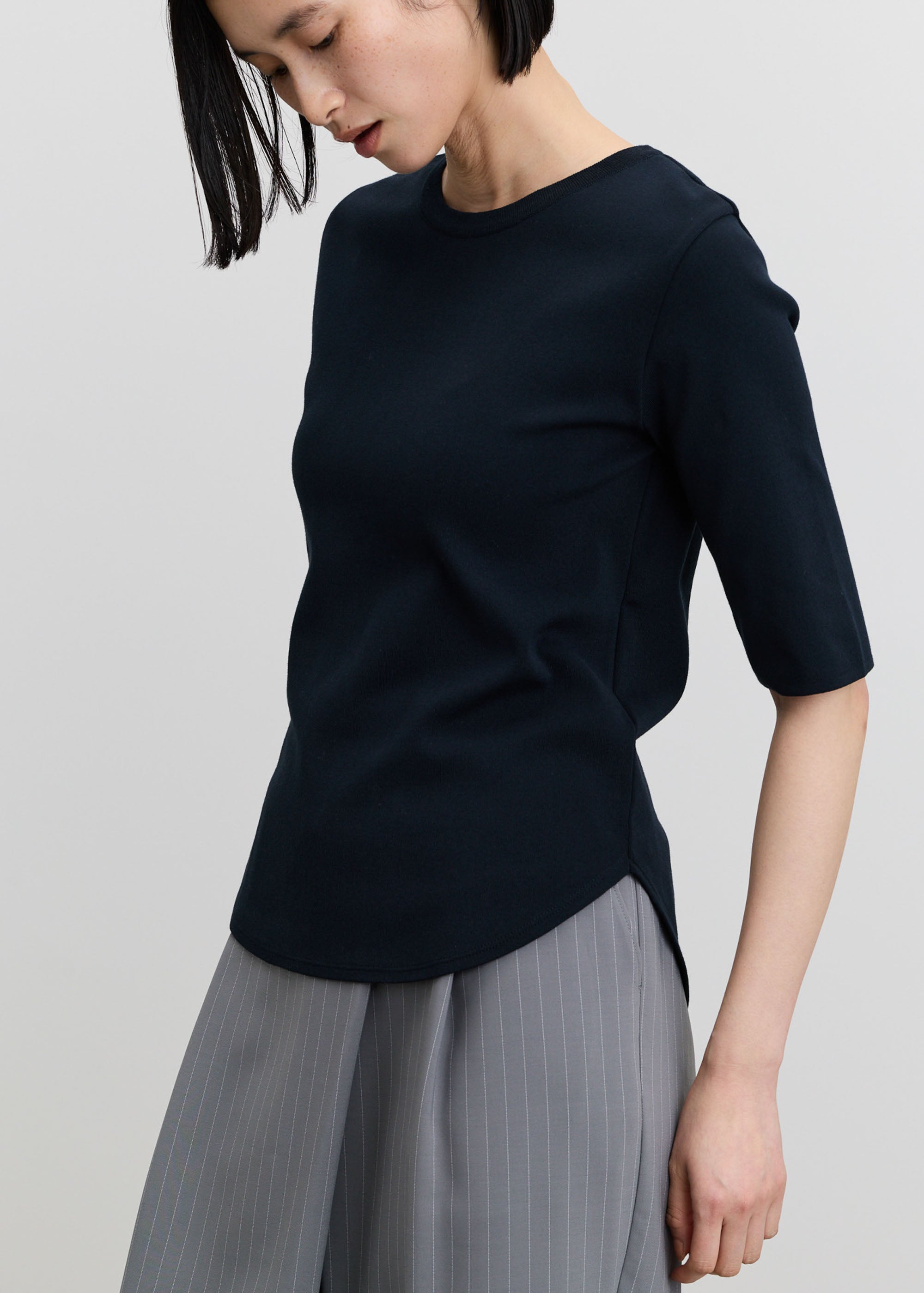 ゾー&ネマ カットソー S 紺 ネイビー 五分袖 /HO36 ■GY58 5分袖ニットソー - SOÉJU online store｜上質な大人の女性のための