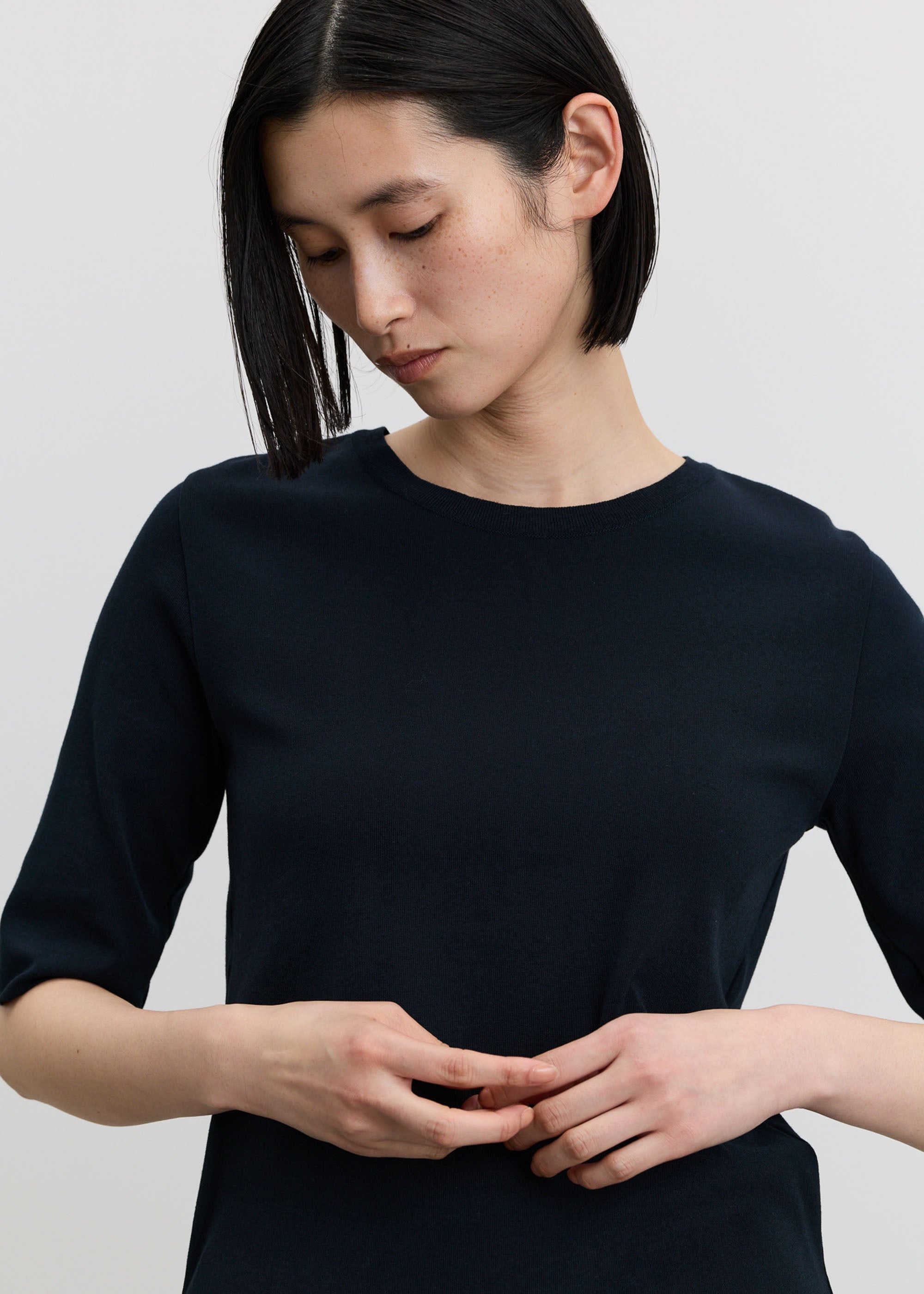 5分袖ニットソー