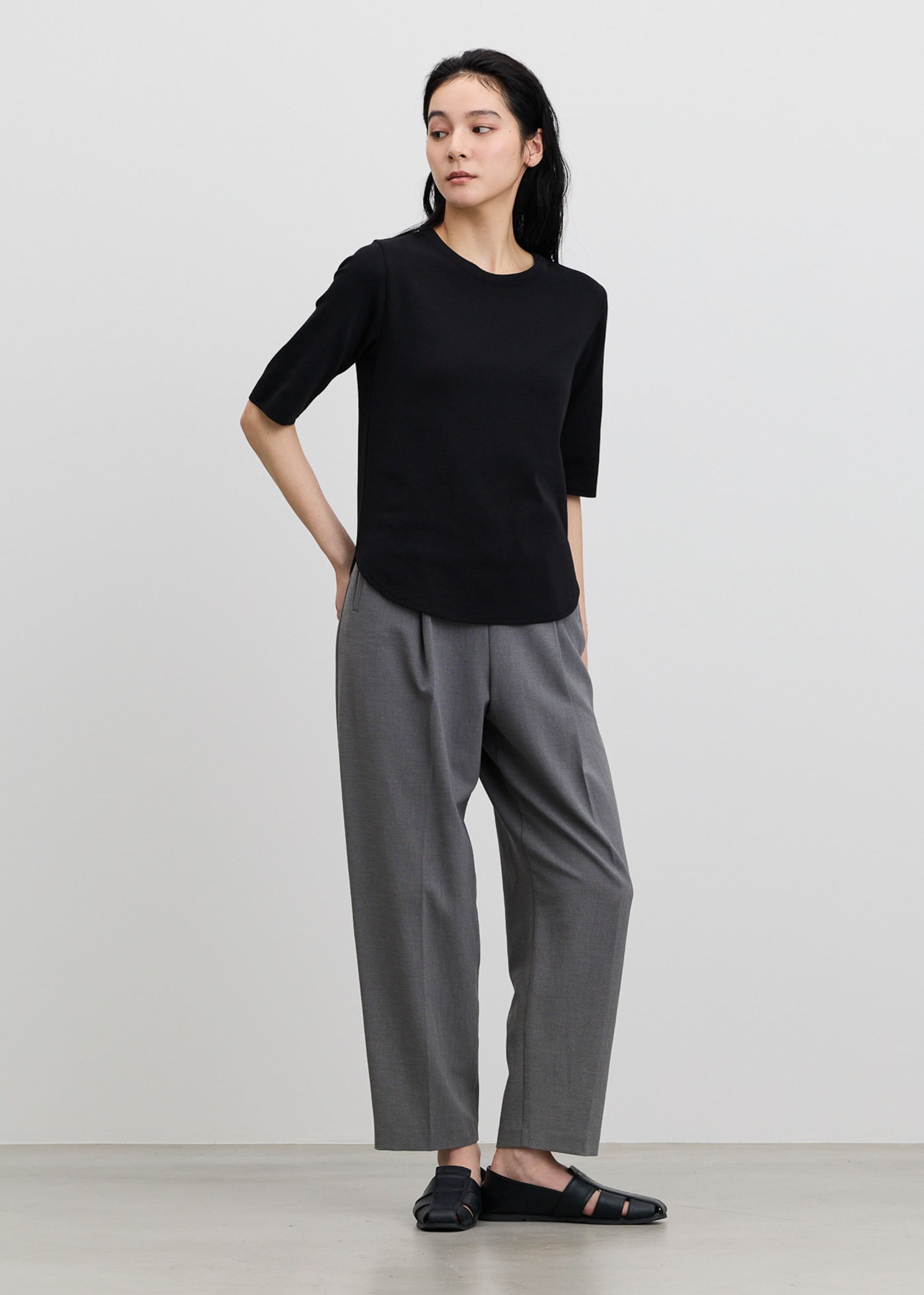 5分袖ニットソー