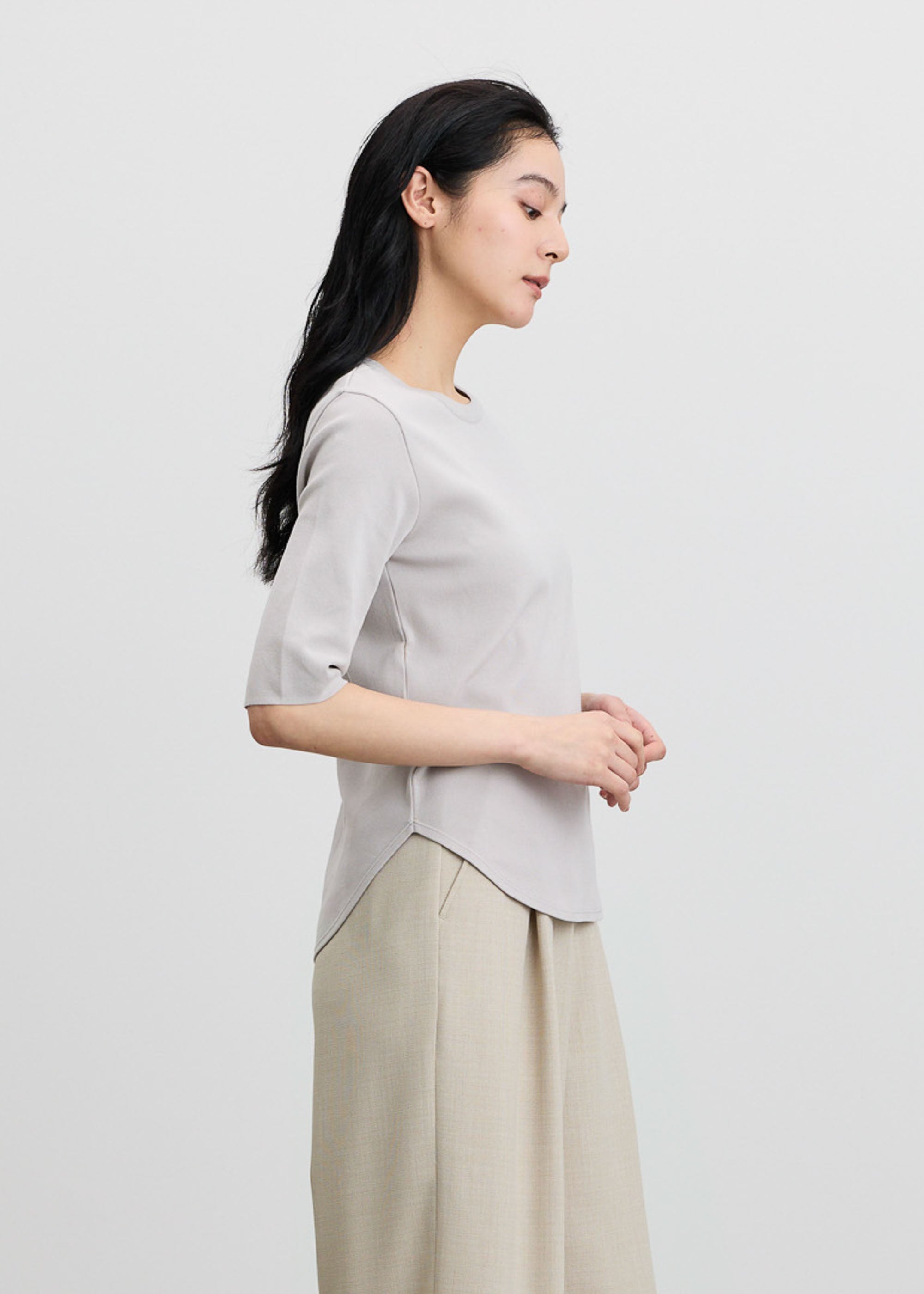 5分袖ニットソー