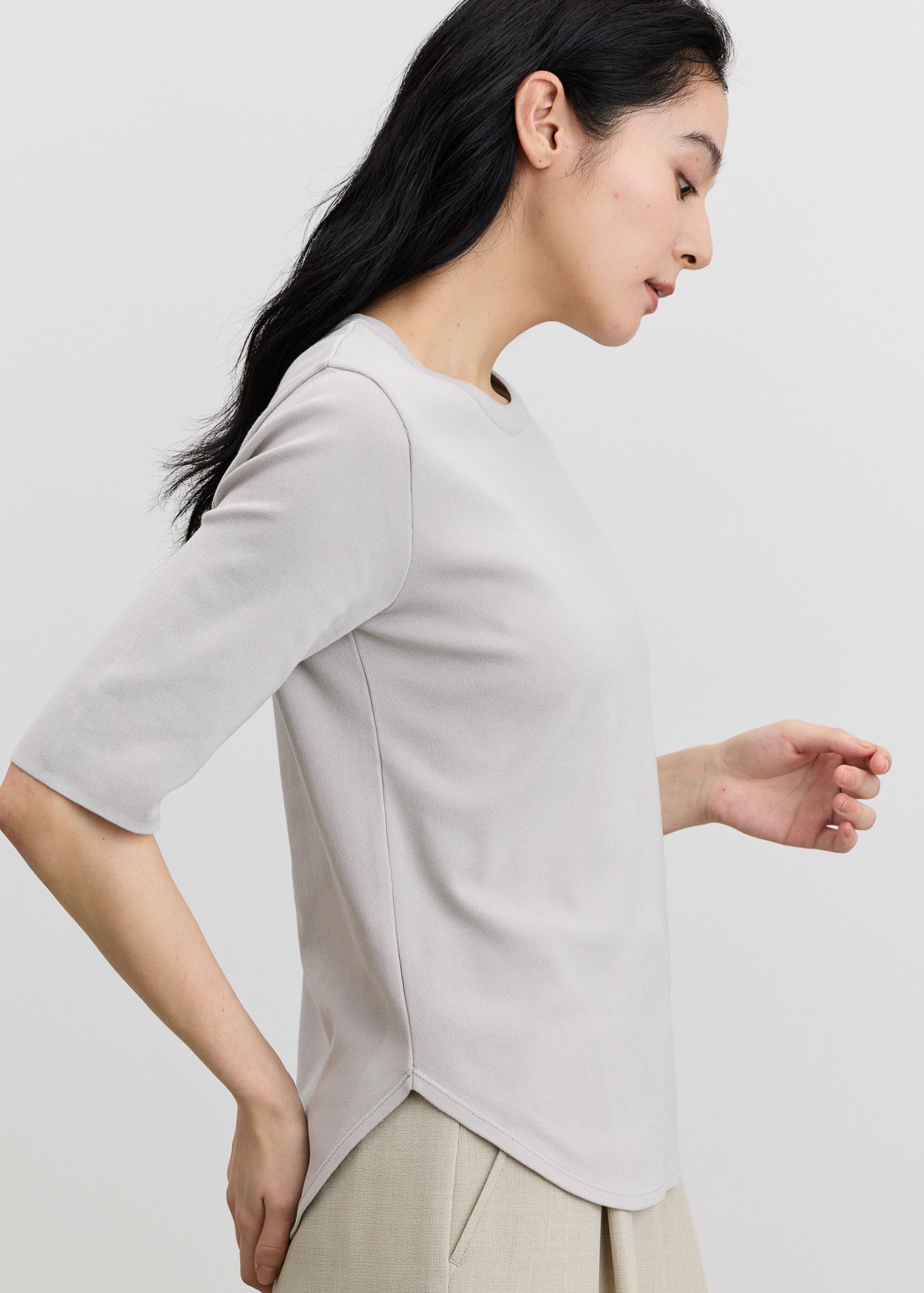 5分袖ニットソー