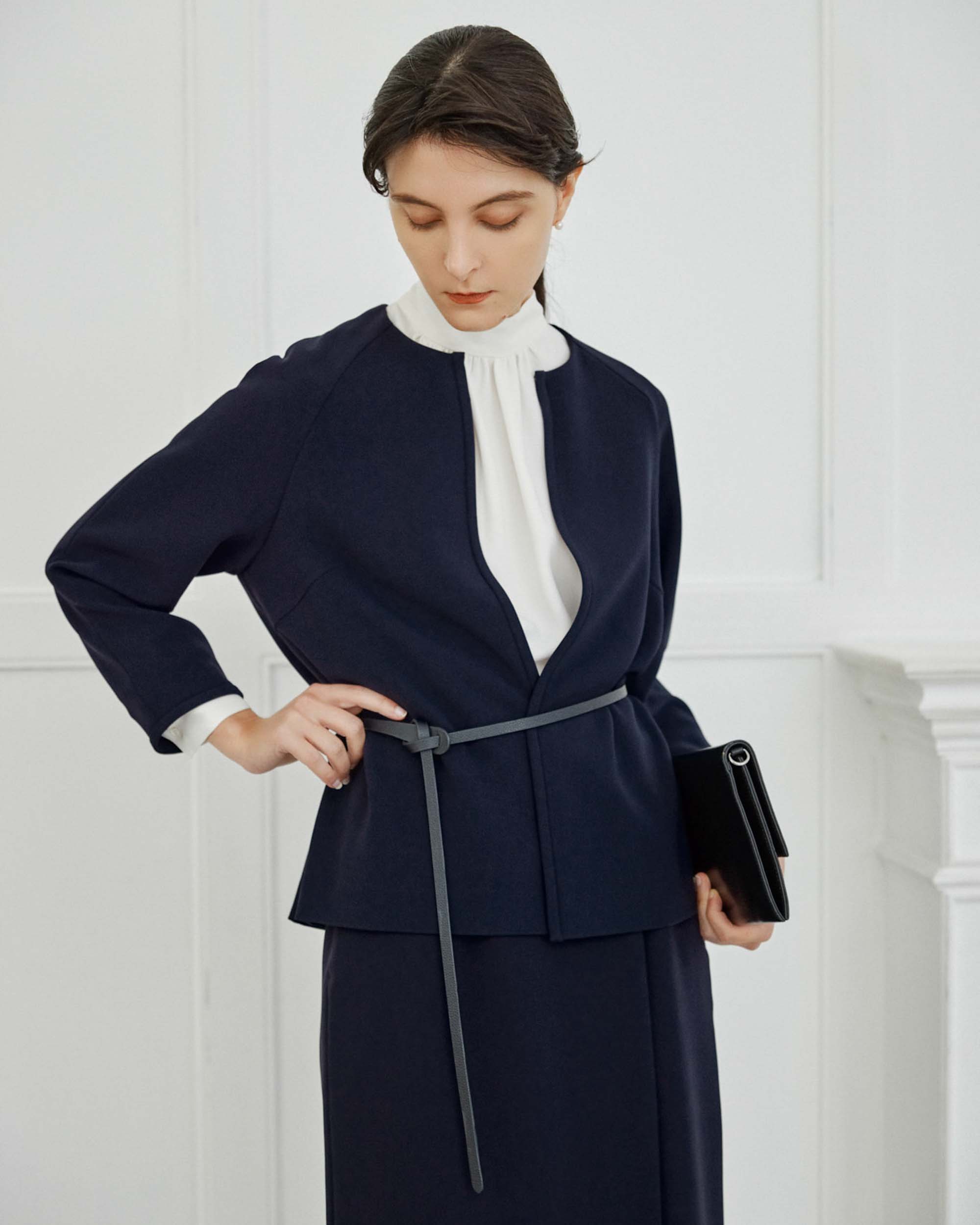 ヴィーガンレザレット細ベルト- SOÉJU online store｜上質な大人の女性