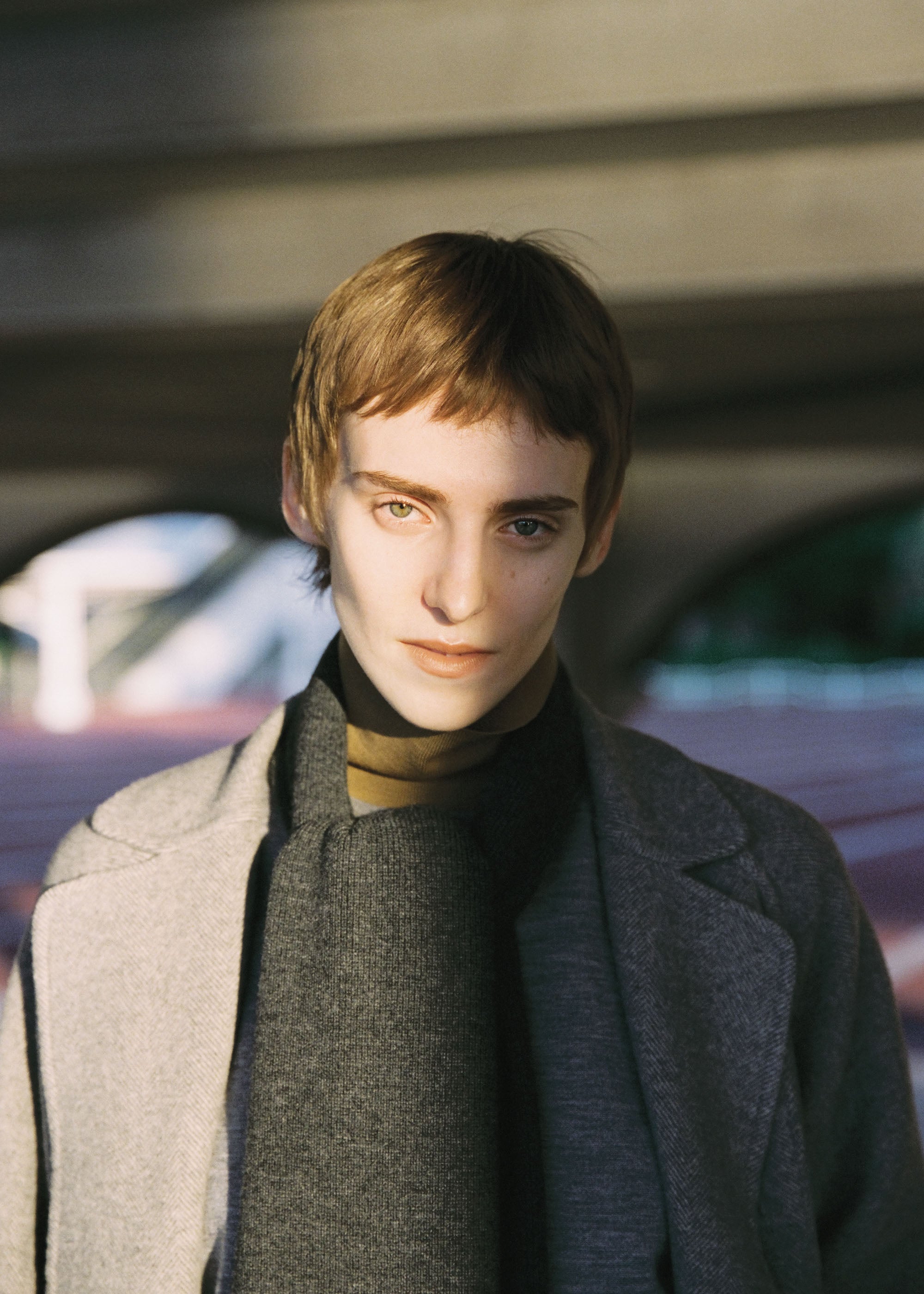 カシミヤ混ニットマフラー