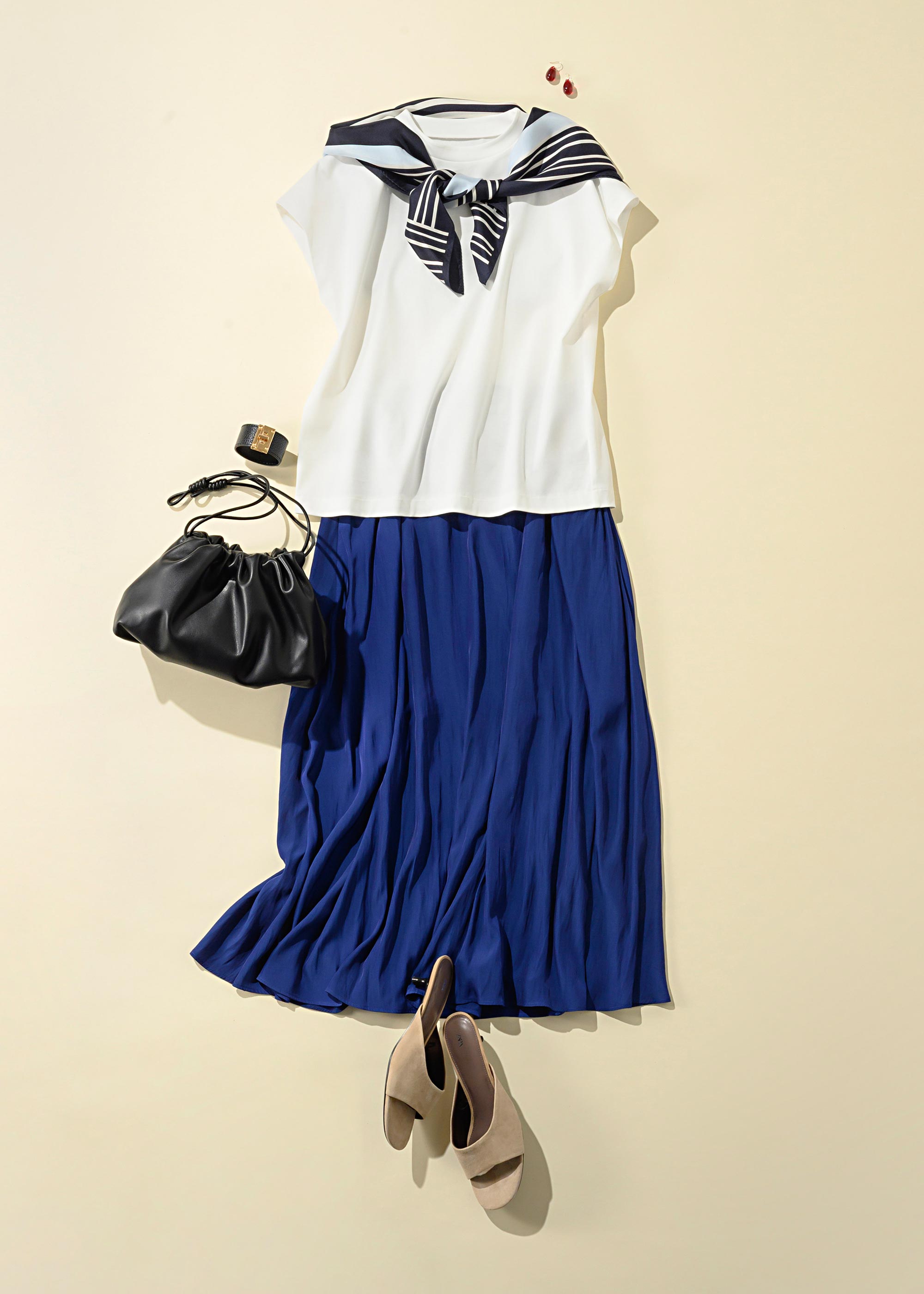 デシンギャザーロングスカート