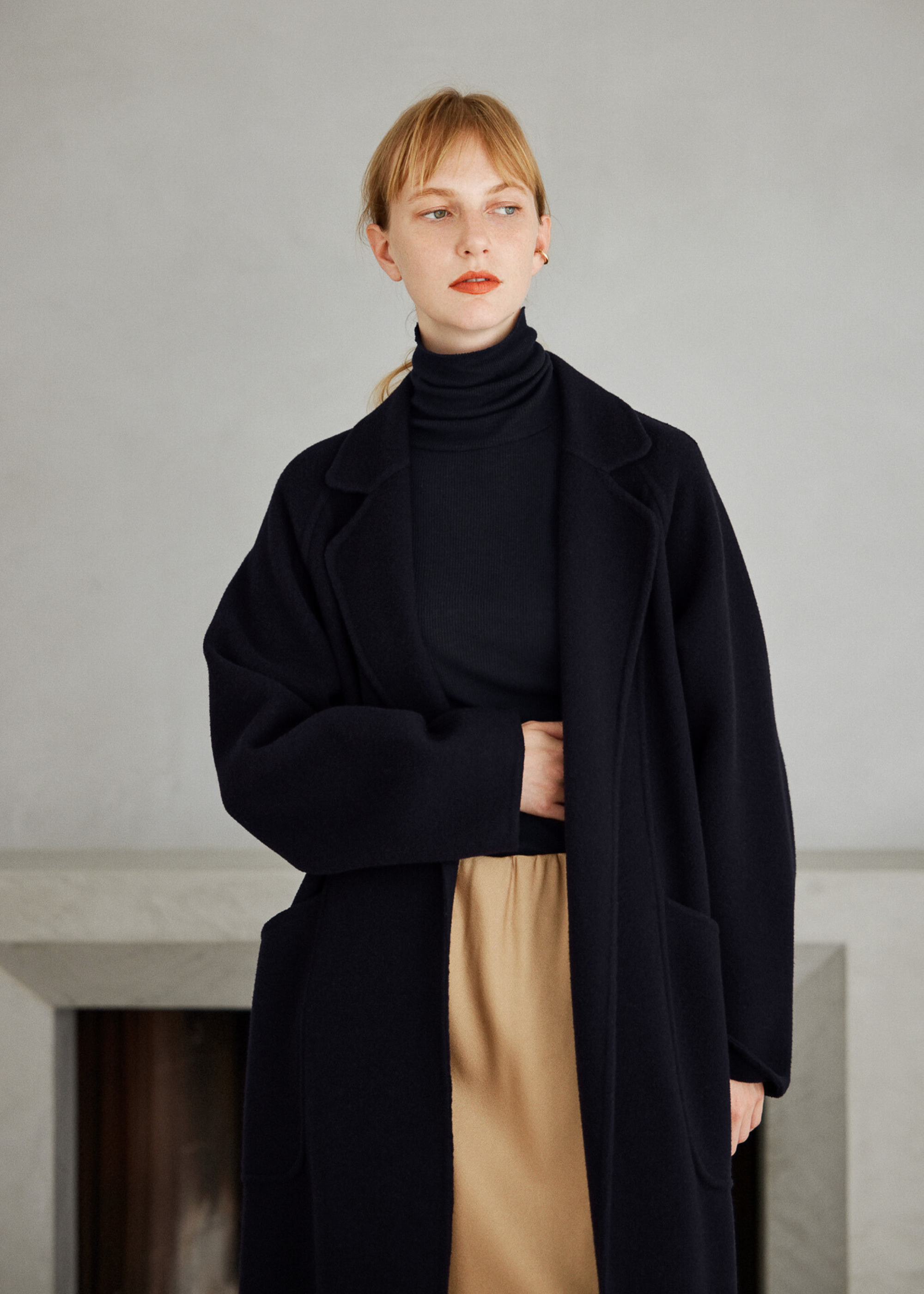 カシミヤ混タートルネックカットソー (3枚セット)