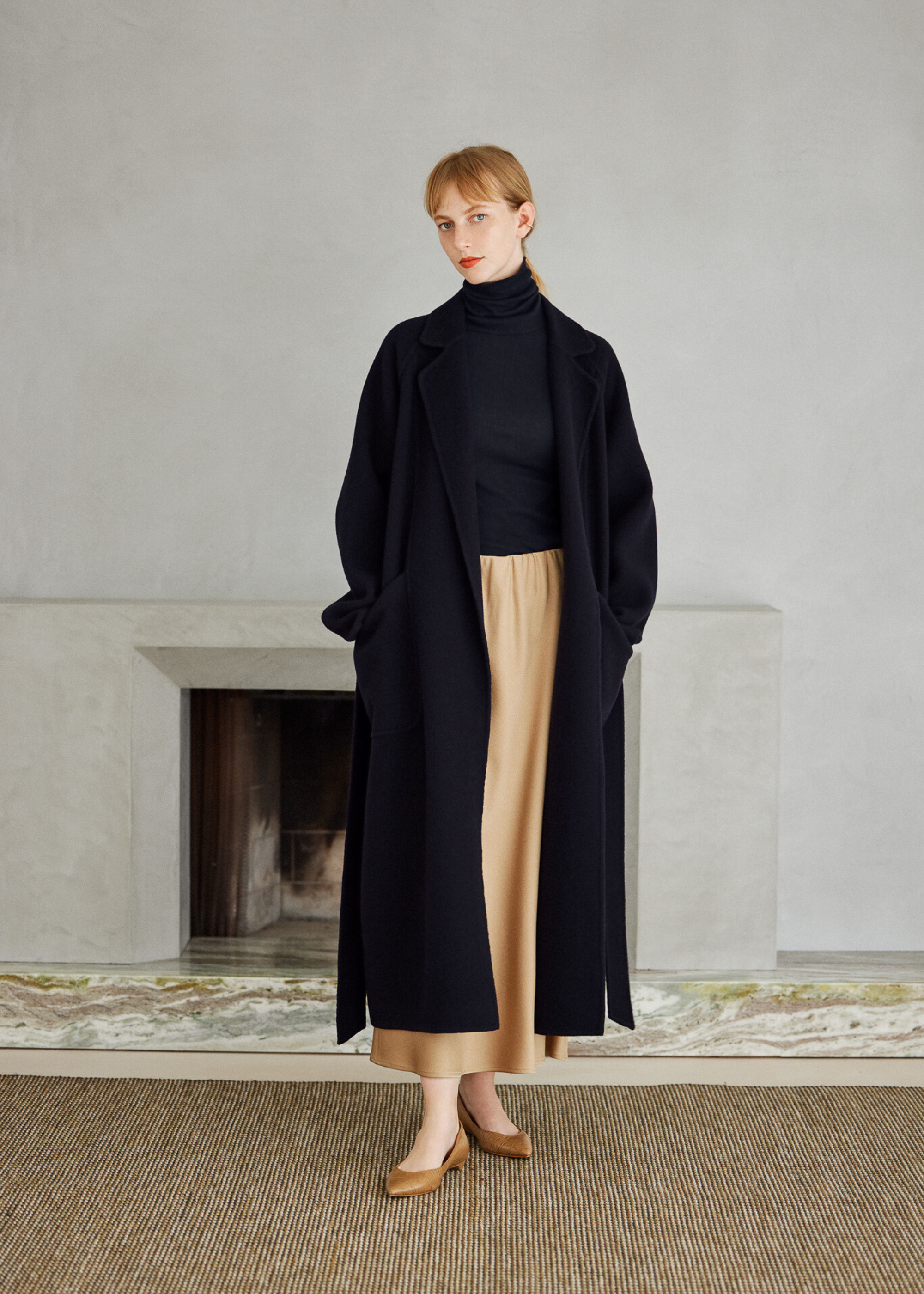 カシミヤ混タートルネックカットソー (3枚セット)