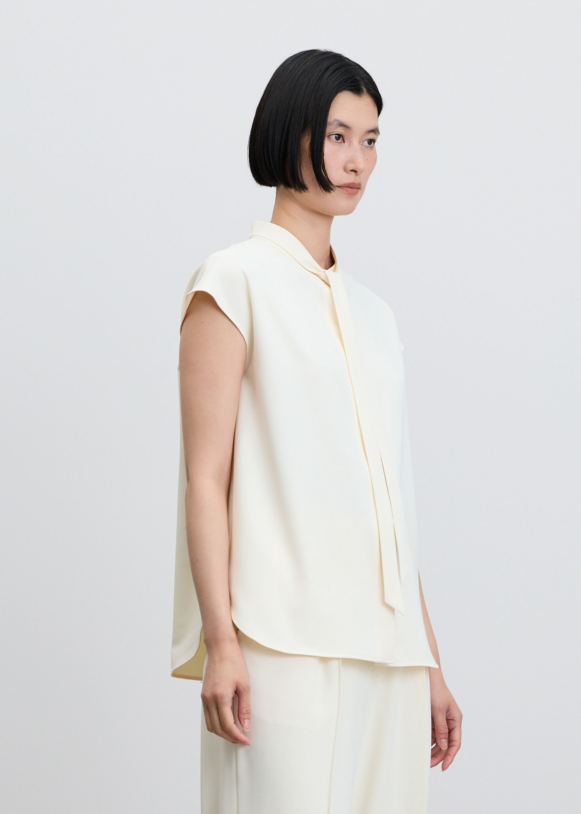 定価2.2万】SOEJU ソージュ シルクボウタイブラウス ライトイエロー M
