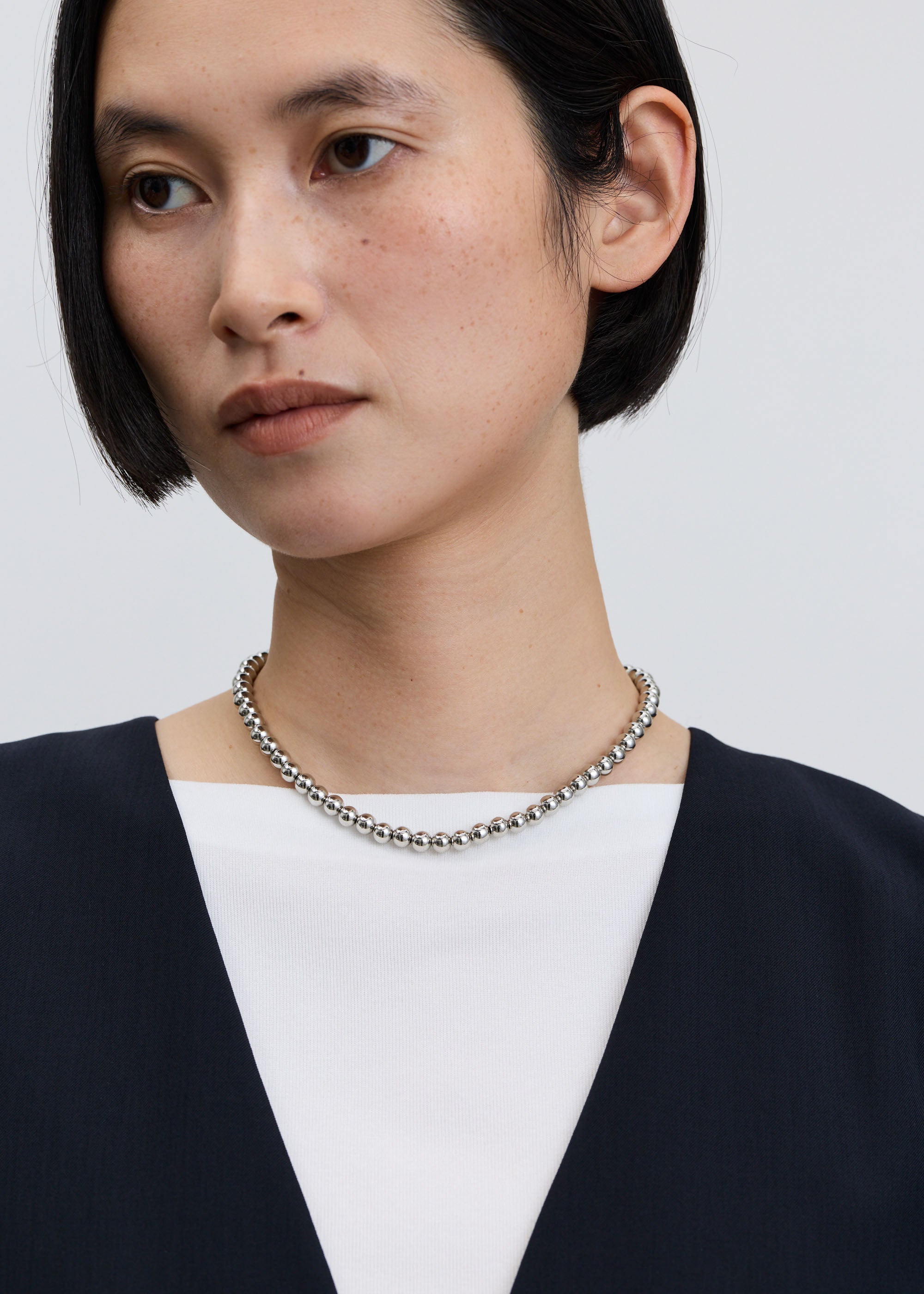 シルバーボールネックレス - SOÉJU online store｜上質な大人の女性の