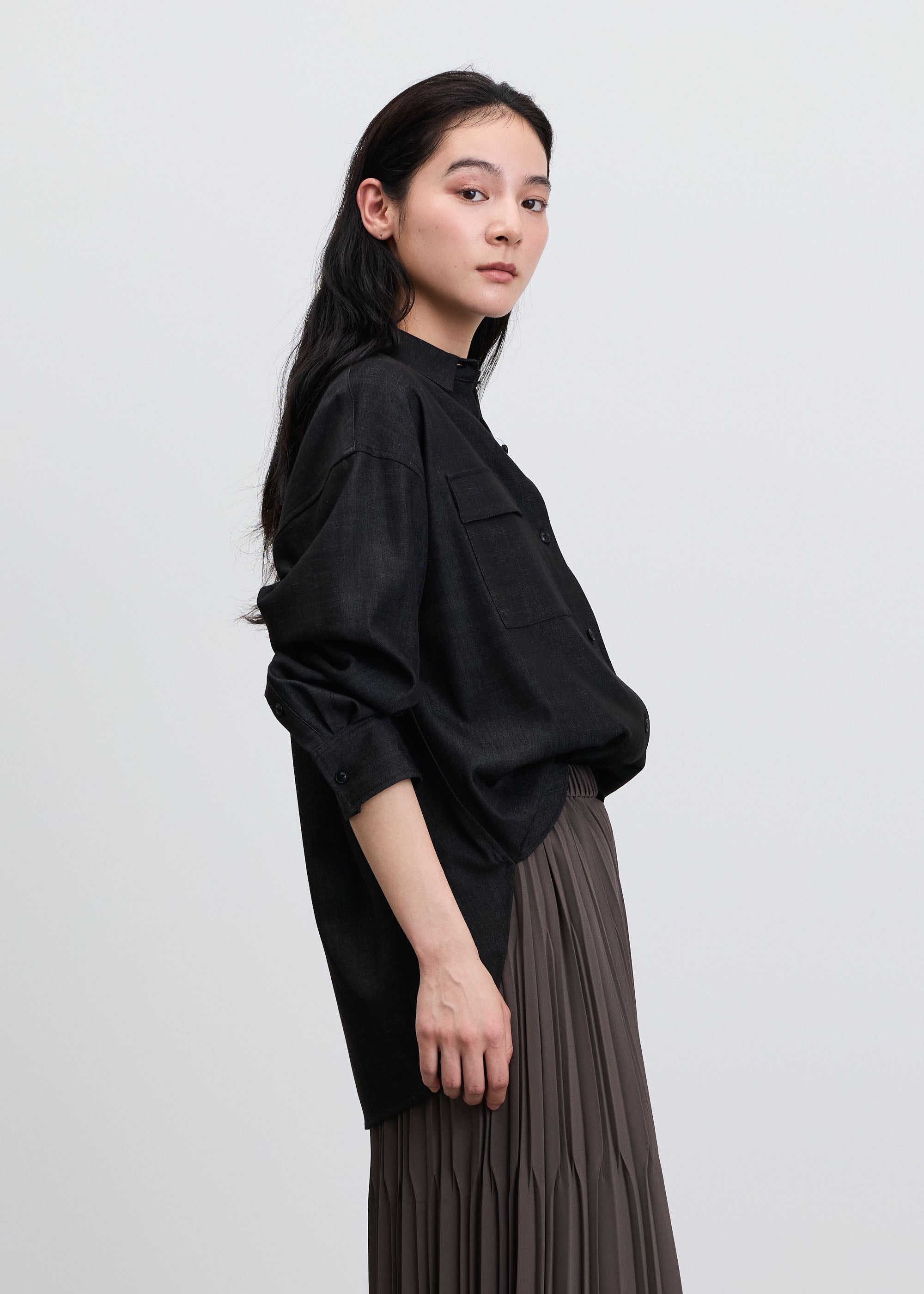 デニムライクシャツ - SOÉJU online store｜上質な大人の女性のための