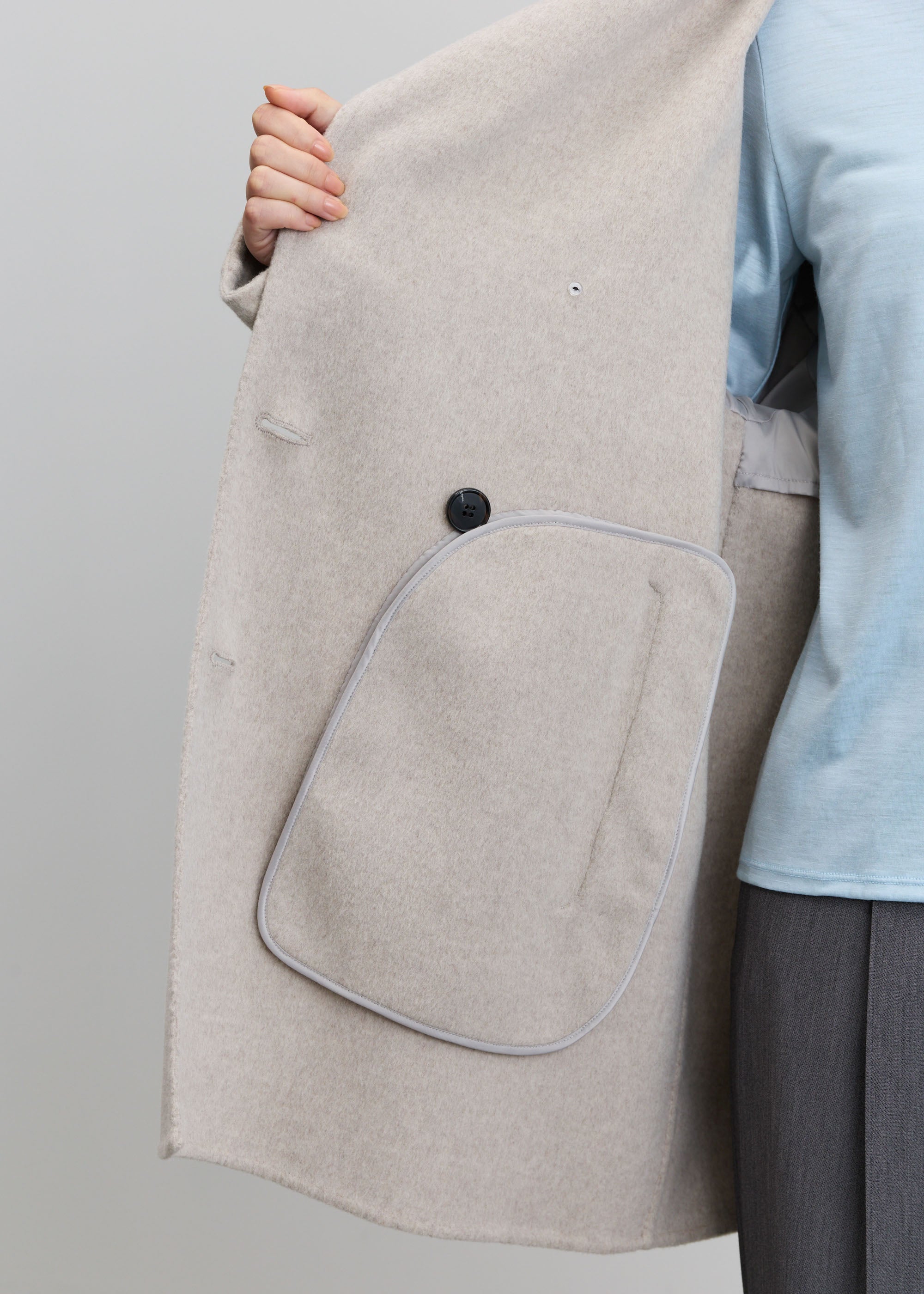 ウールカシミヤPコート