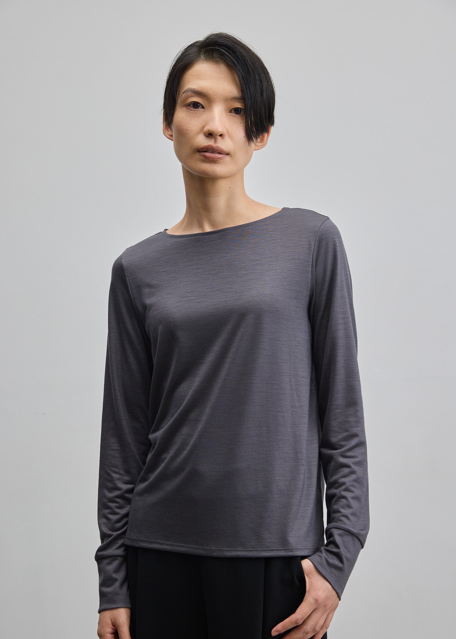 クリアウールクルーネックカットソー - SOÉJU online store｜上質な