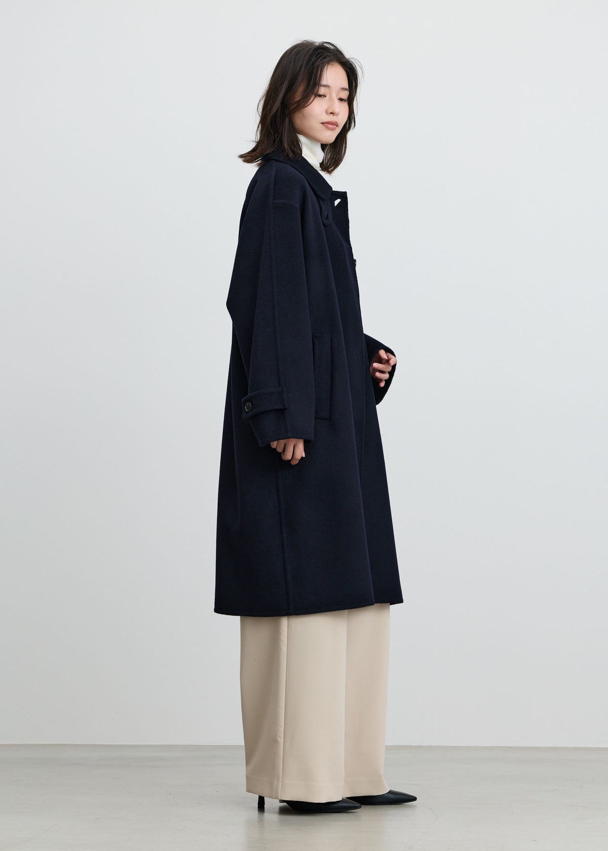 ウールカシミヤバルマカーンコート