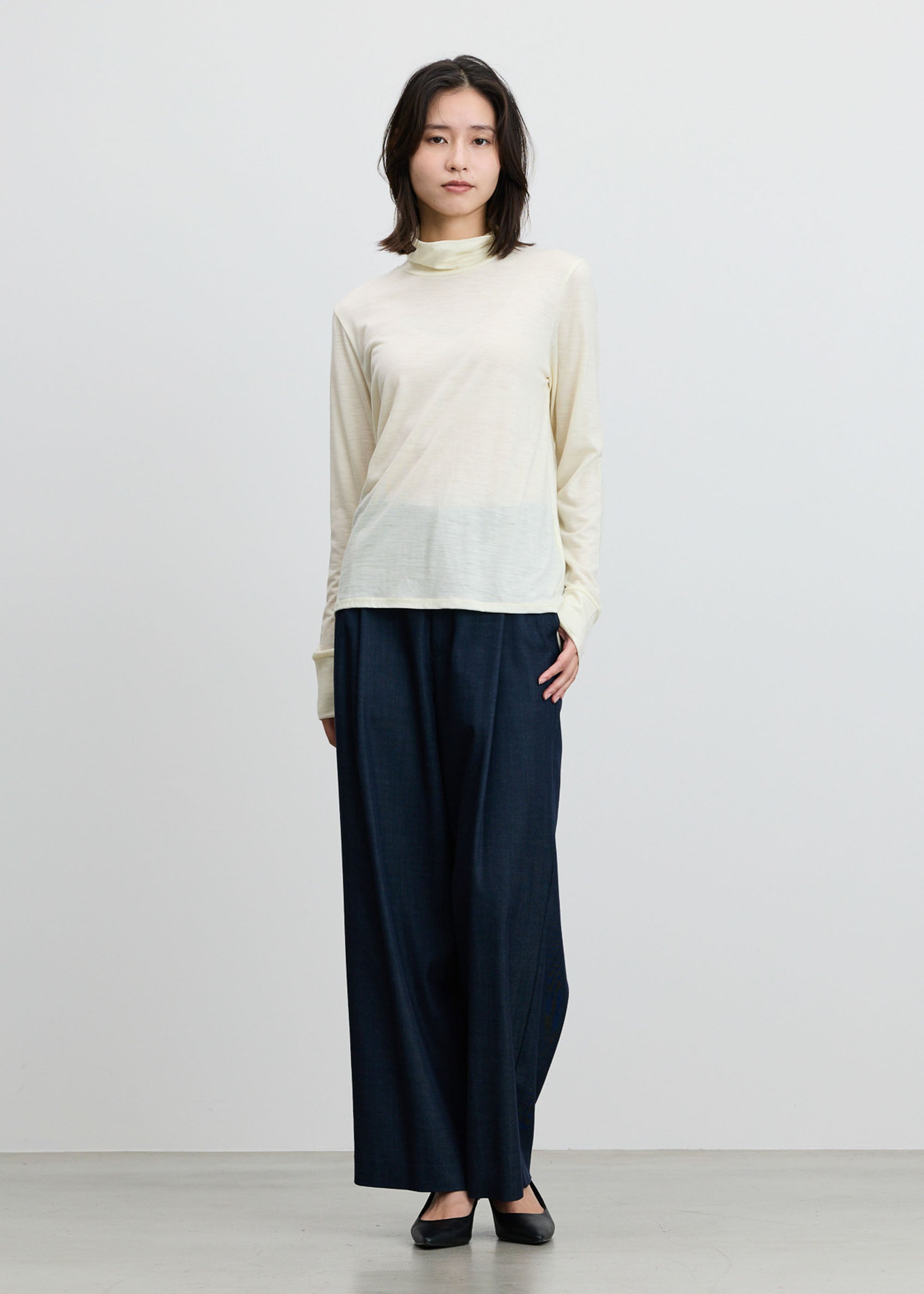 クリアウールタートルネックカットソー - SOÉJU online store｜上質な