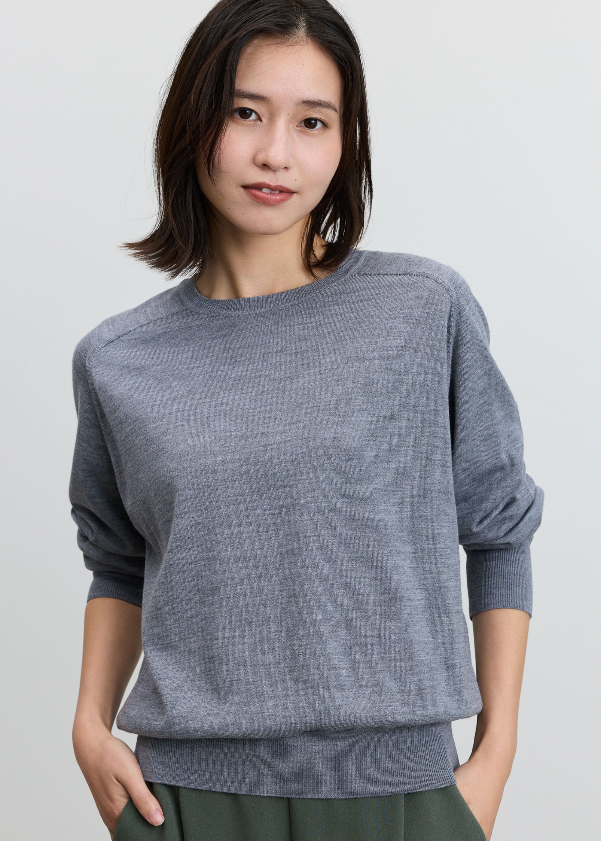 ウールハイゲージドルマンスリーブプルオーバー - SOÉJU online store