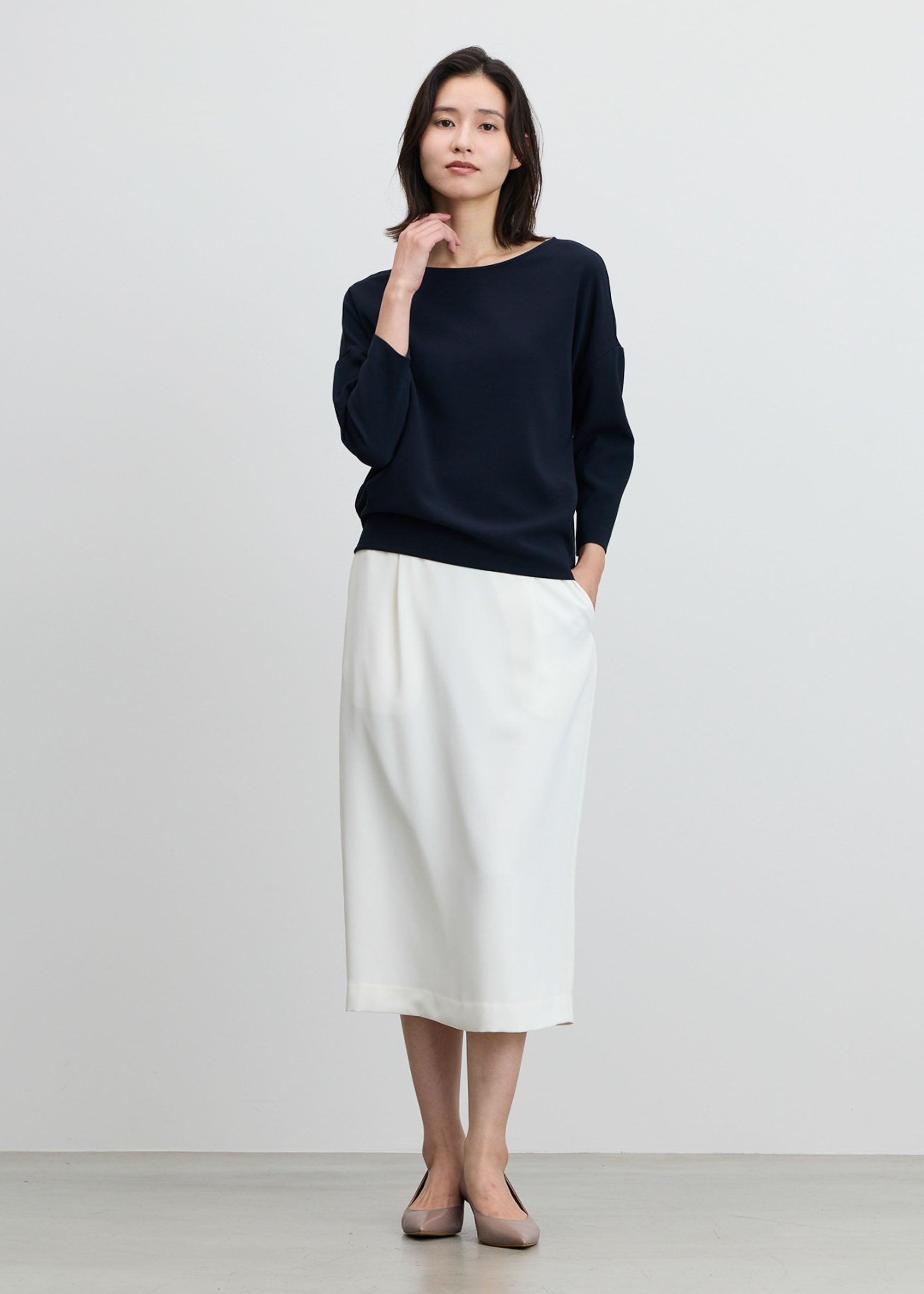 コクーンブラウス8分袖 - SOÉJU online store｜上質な大人の女性のため