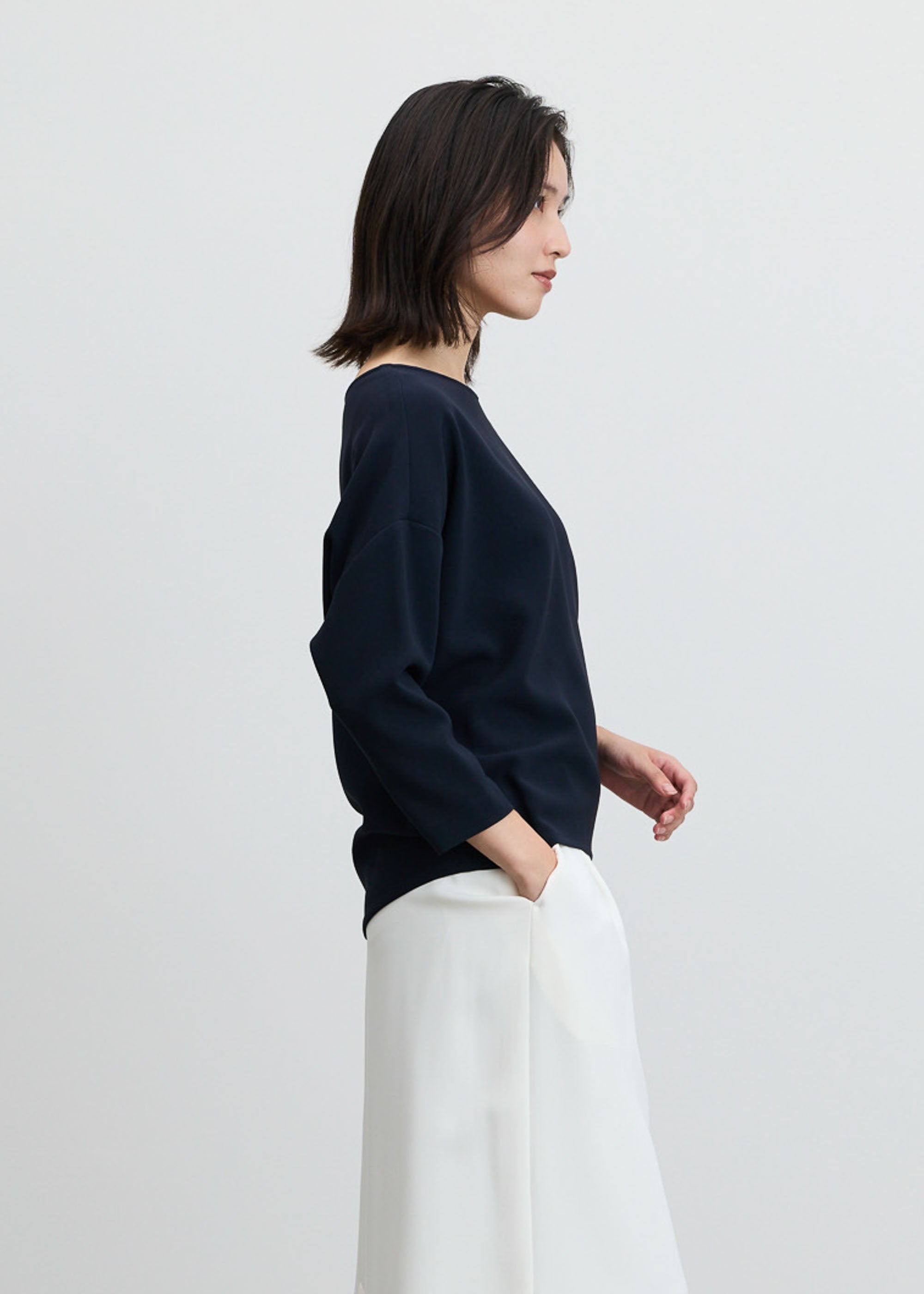 コクーンブラウス8分袖 - SOÉJU online store｜上質な大人の女性のため