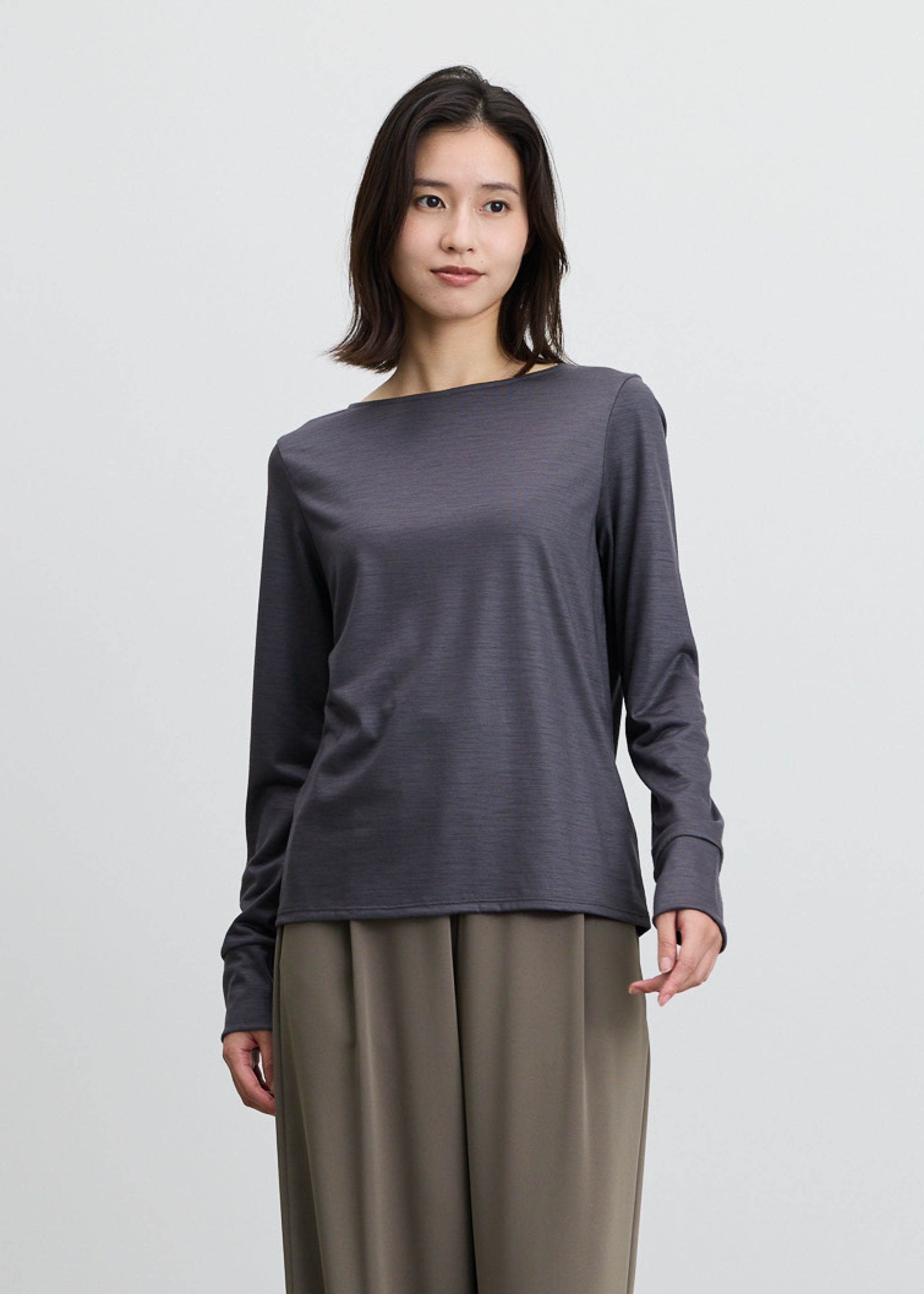 クリアウールクルーネックカットソー - SOÉJU online store｜上質な
