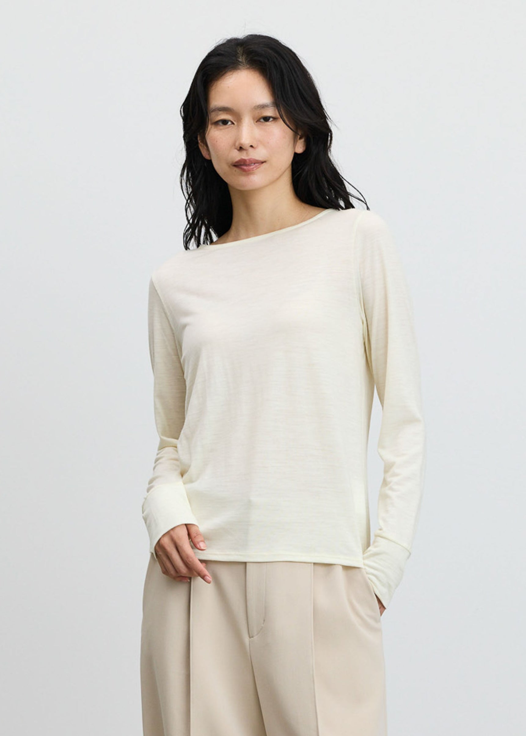 クリアウールクルーネックカットソー - SOÉJU online store｜上質な