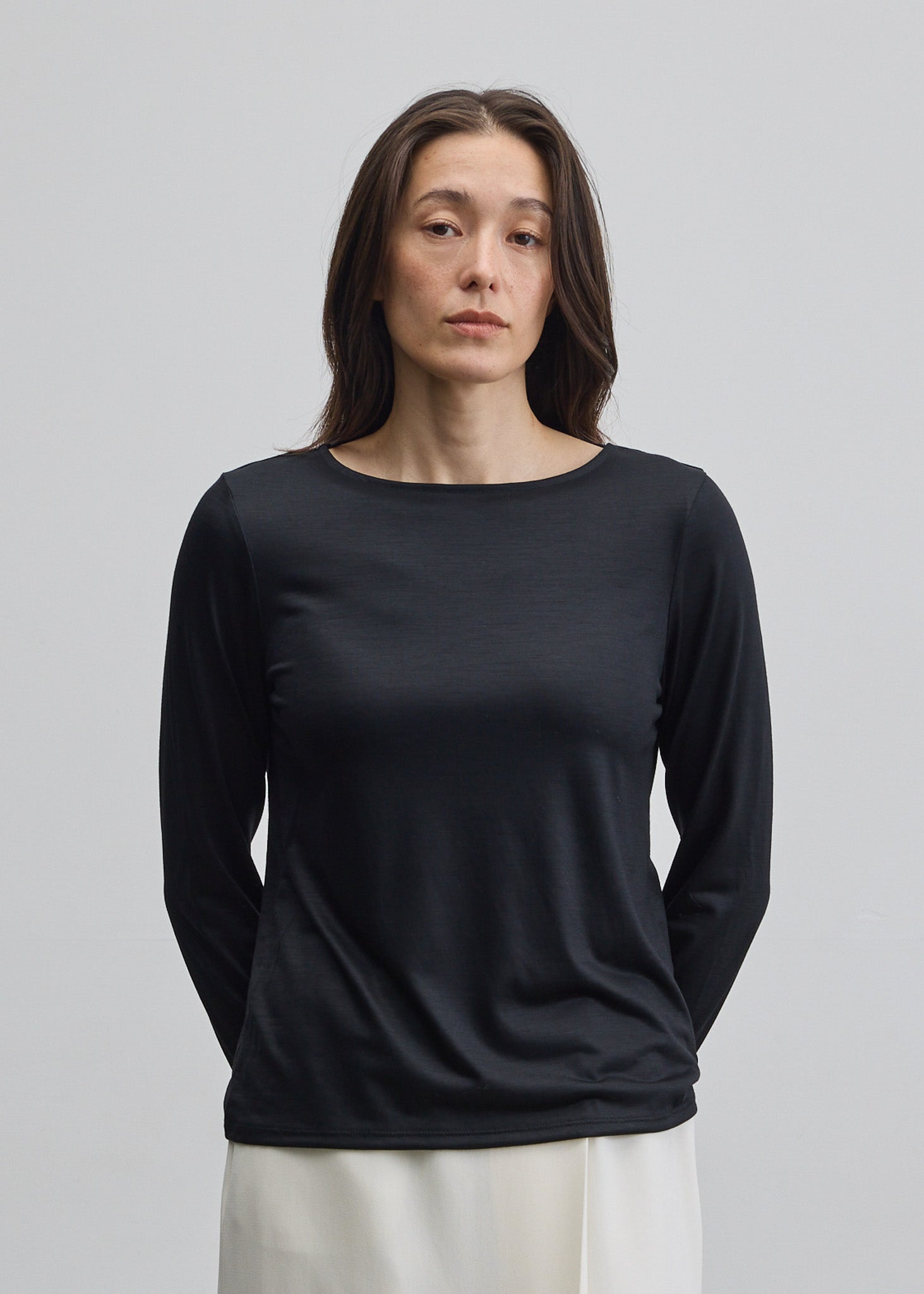 クリアウールクルーネックカットソー - SOÉJU online store