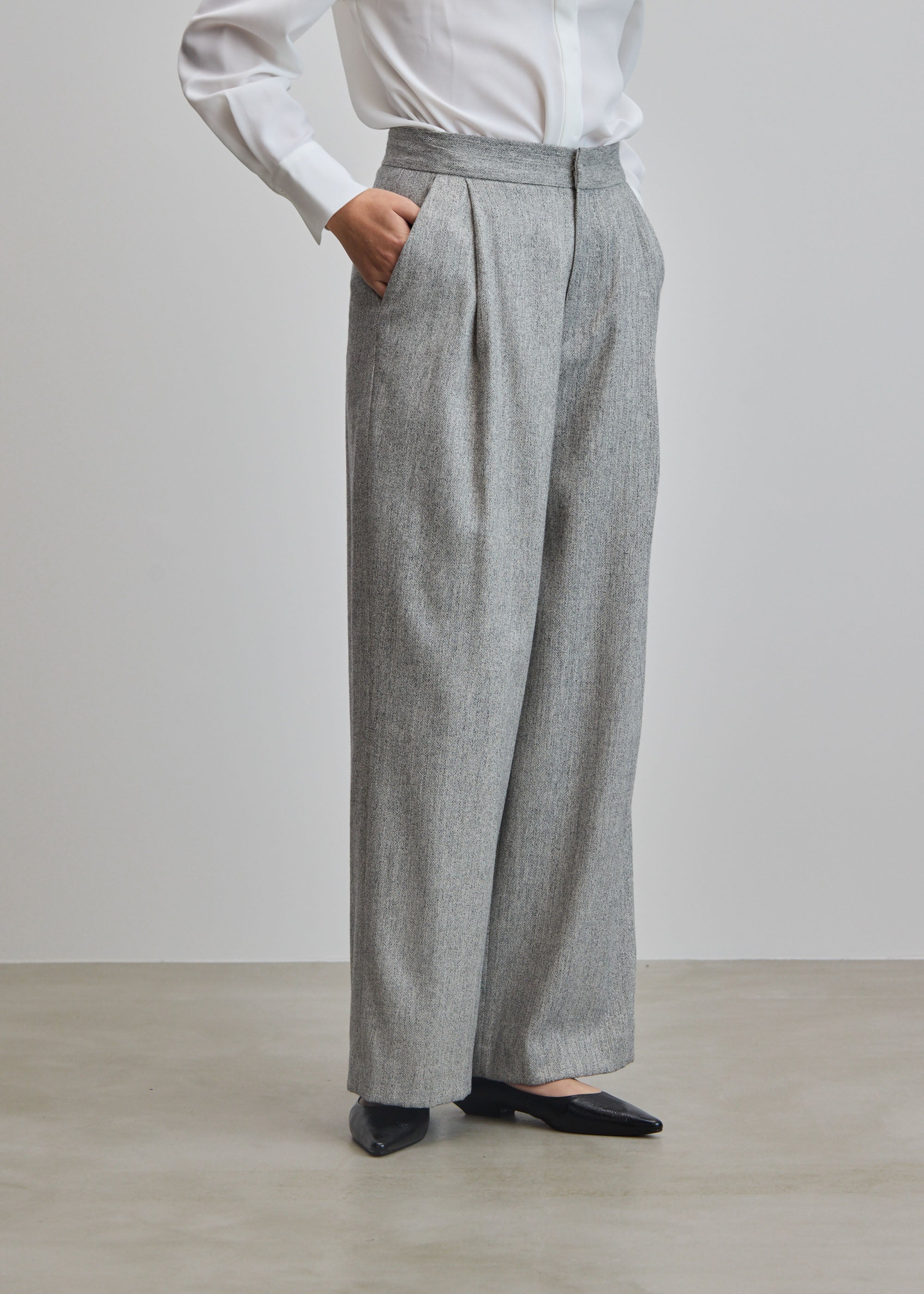 50S Voisinet ランダムヘリンボーン　ワークパンツ　34 50S Voisinet ランダムヘリンボーン ワークパンツ 34 50S