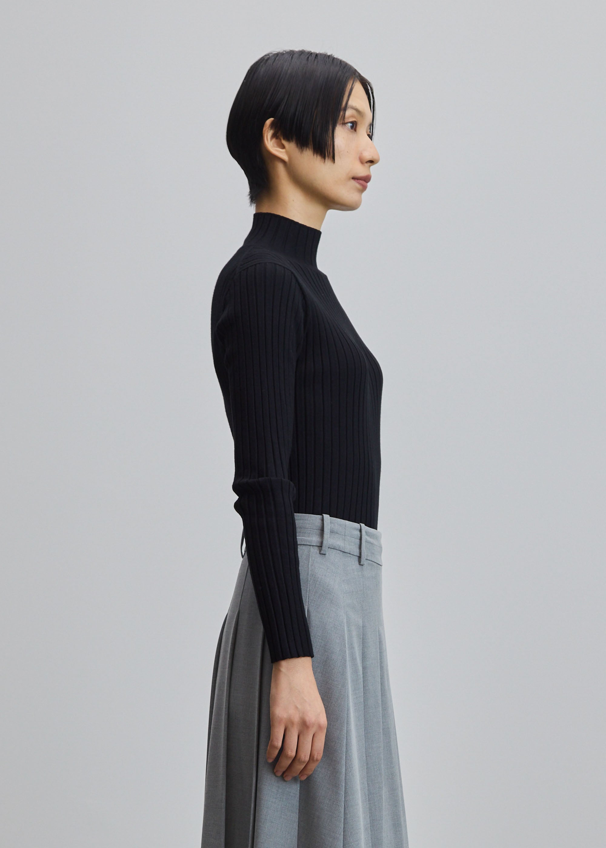 【美品/完売品】ソージュ soeju リモンタブルゾン ノーカラー ブラック M ショートニットジャケット - SOÉJU online store｜上質な大人の