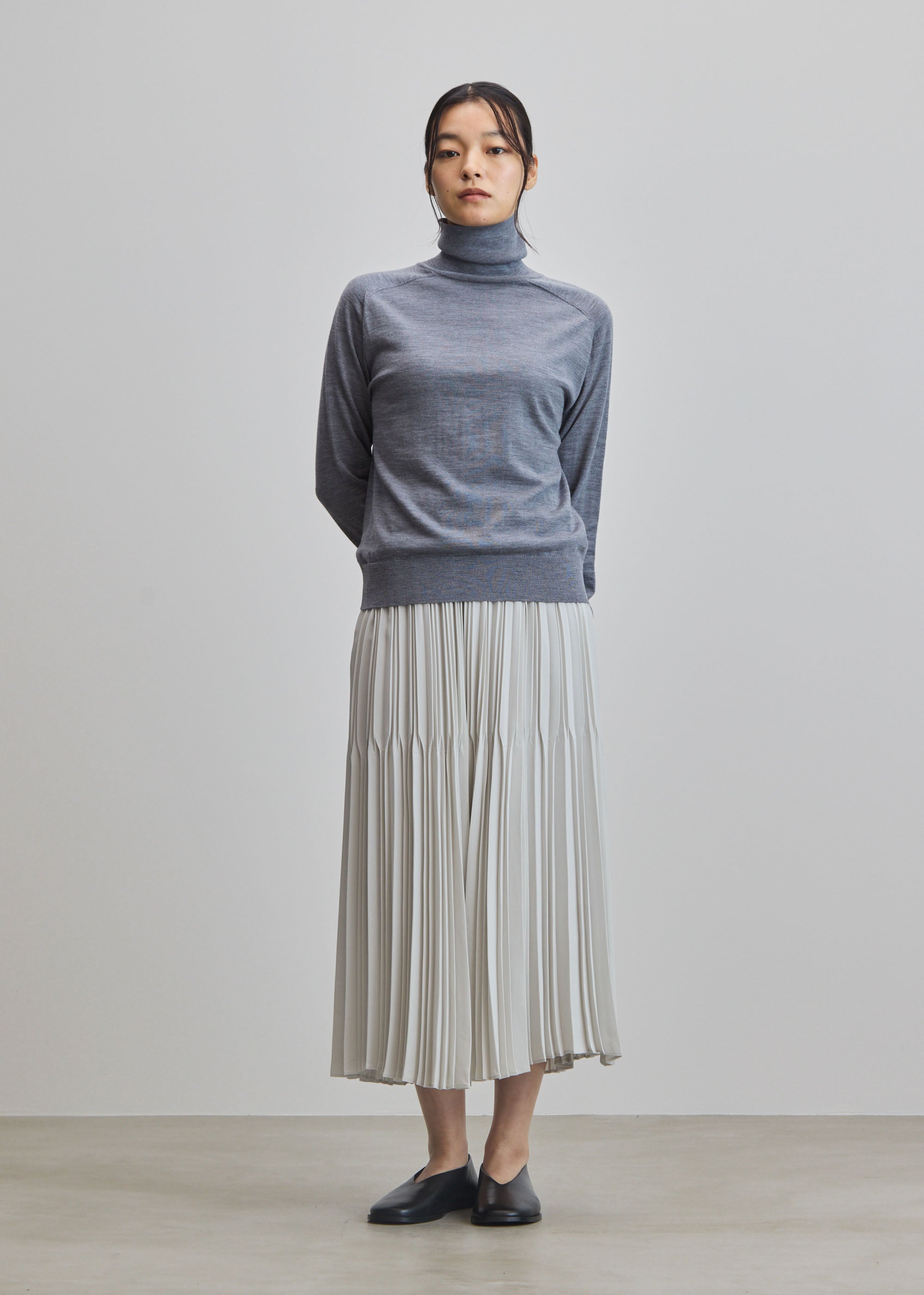 【超美品】ソージュ soeju プリーツスカート L.GRAY、85cm プリーツスカート - SOÉJU online store|上質な大人の女性の