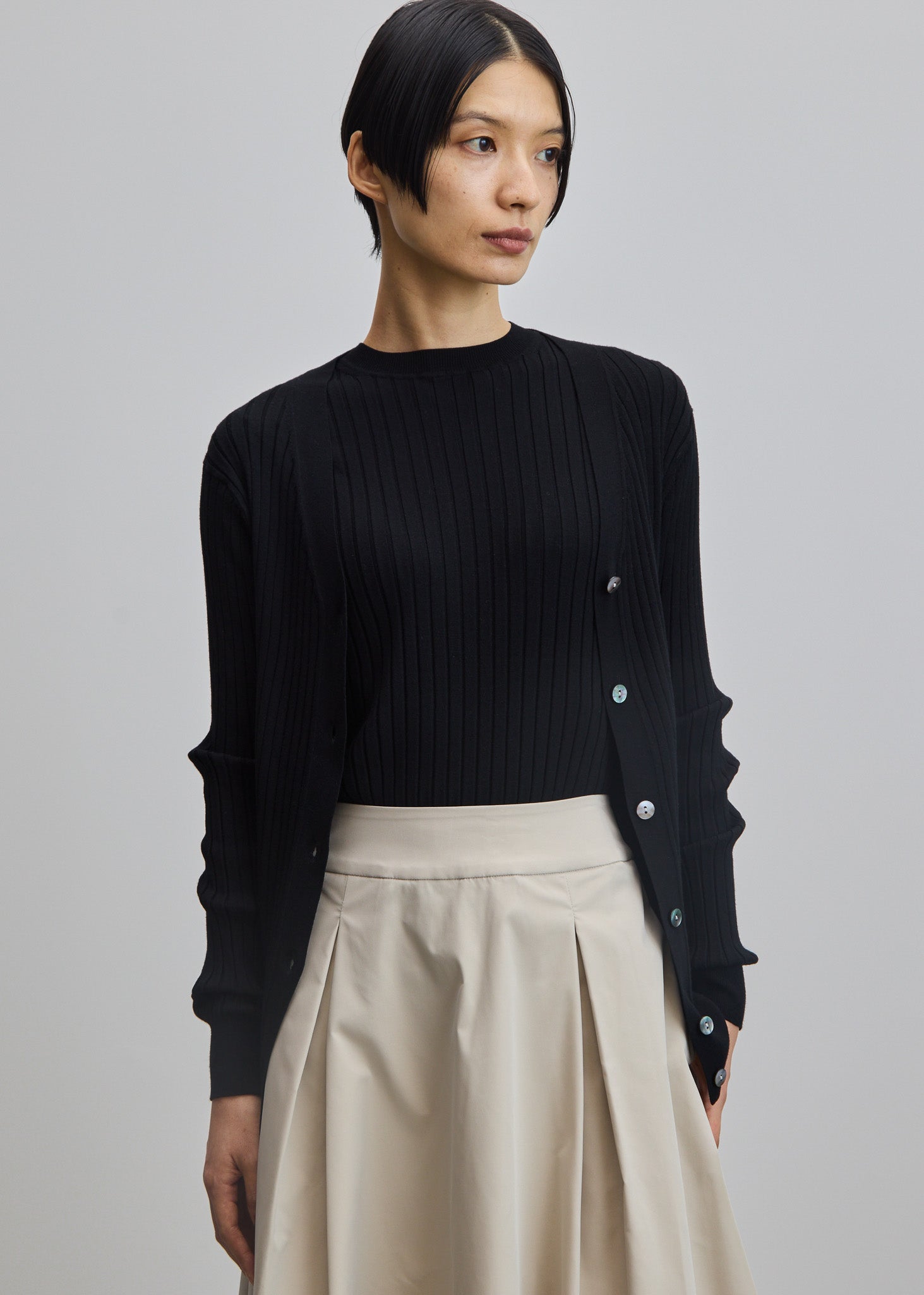 ワイドリブVネックカーディガン - SOÉJU online store｜上質な