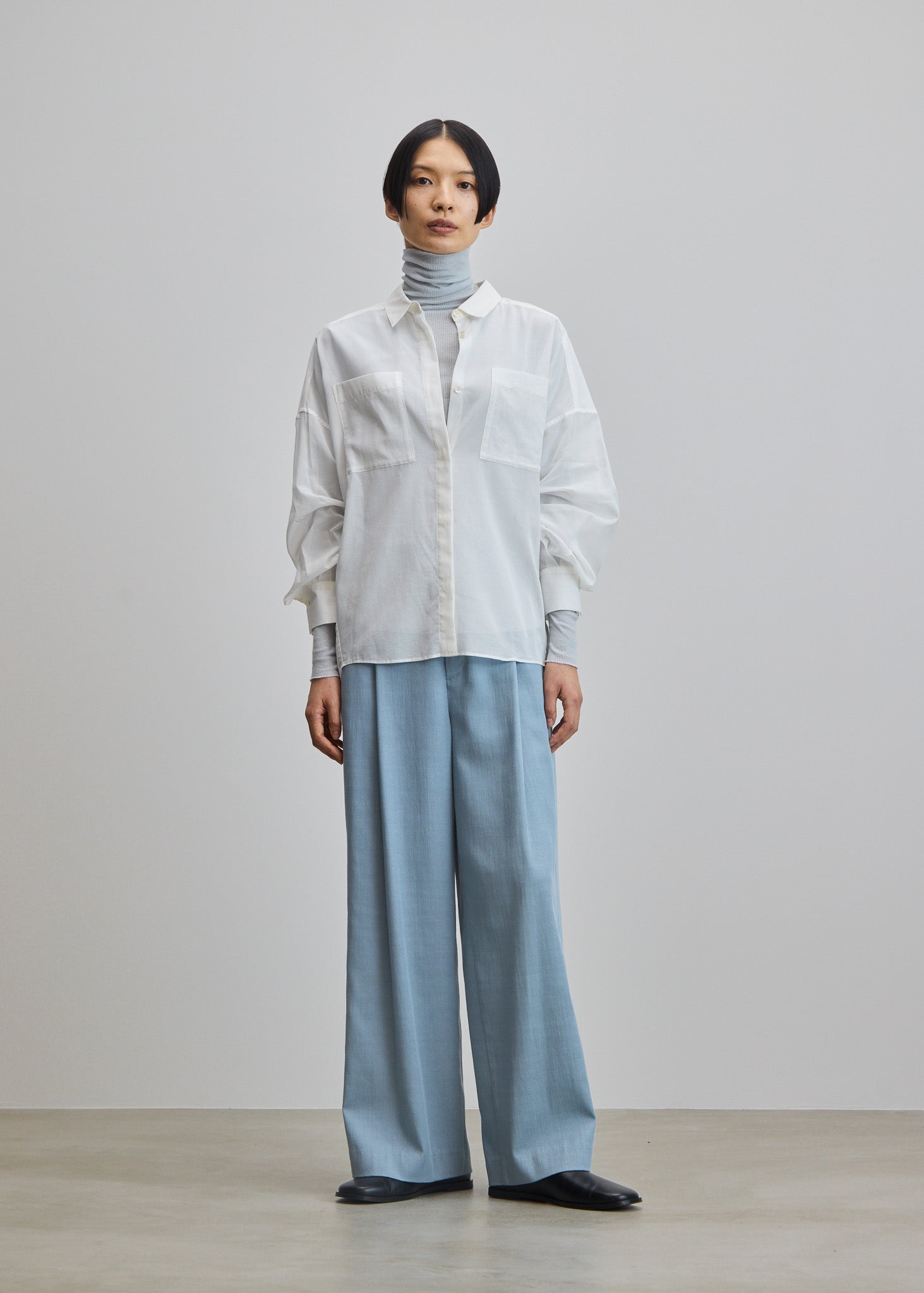 オーガニックコットンシアーシャツ - SOÉJU online store｜上質