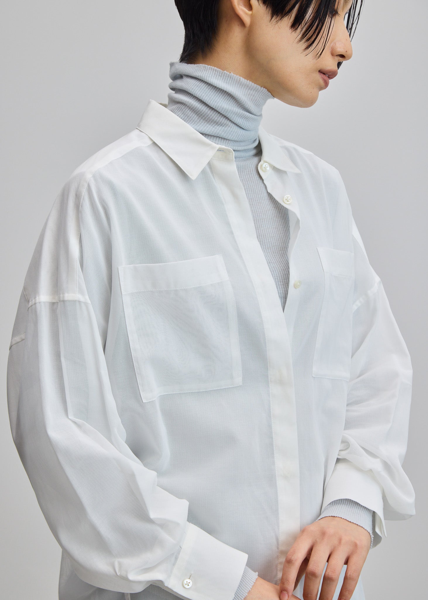 オーガニックコットンシアーシャツ - SOÉJU online store｜上質