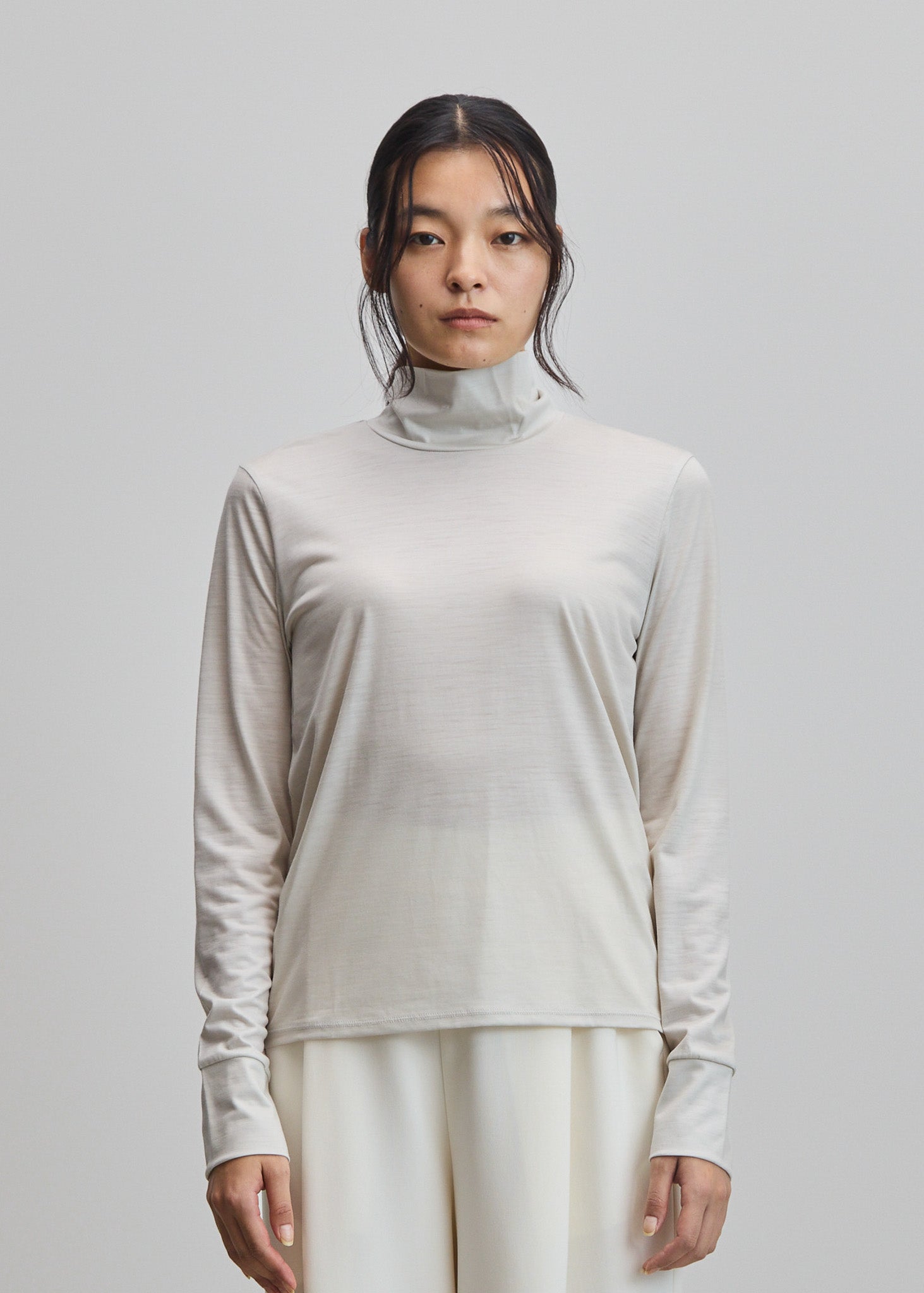 未使用　ジョンスメドレー　タートルネック　ウール　サックスブルー　サイズL クリアウールタートルネックカットソー - SOÉJU online store