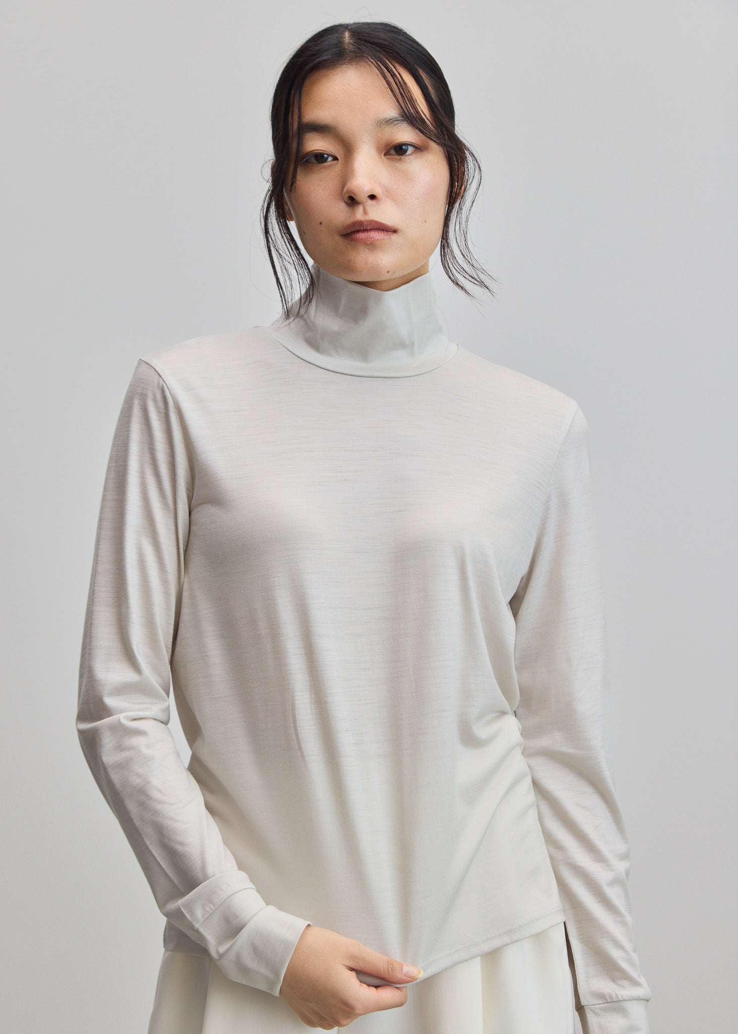 クリアウールタートルネックカットソー - SOÉJU online store