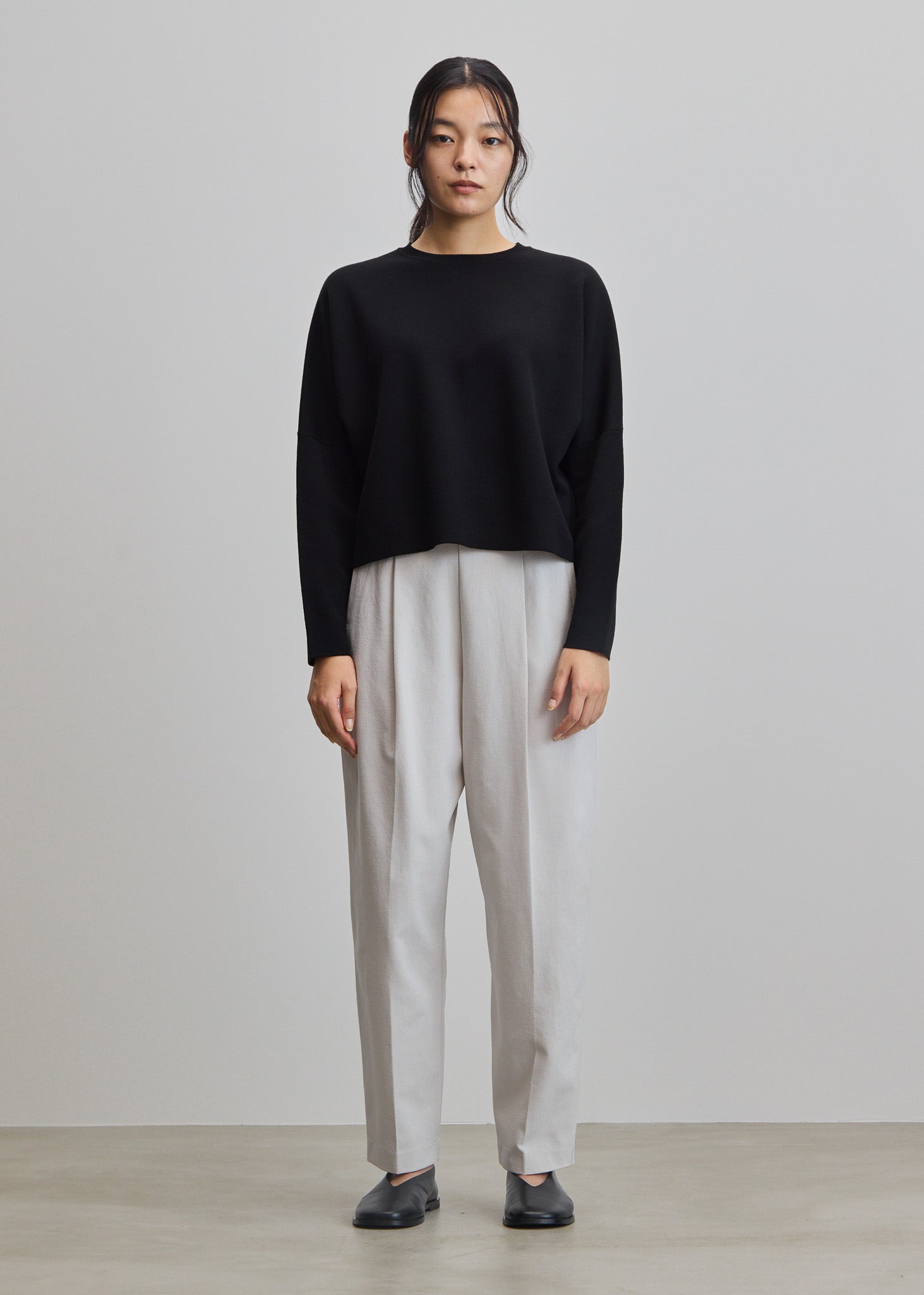 スウェットライクショートプルオーバー