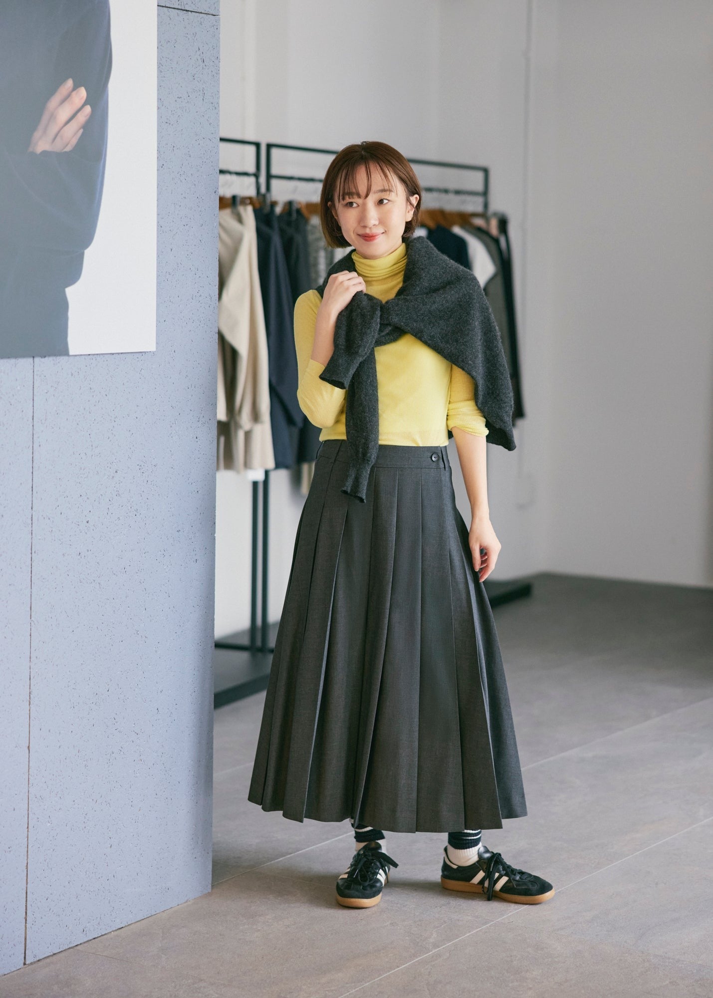 SOÉJU ソージュ トリアセサテンロングスカート キャメル SOÉJU online