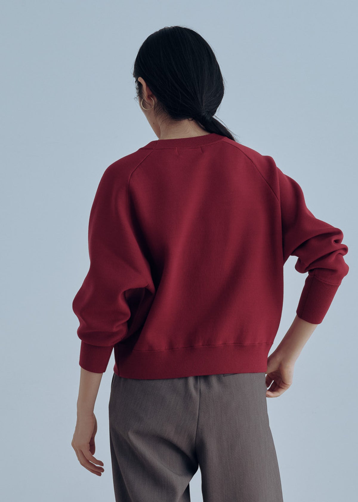 美フォルムクルーネックニットプルオーバー